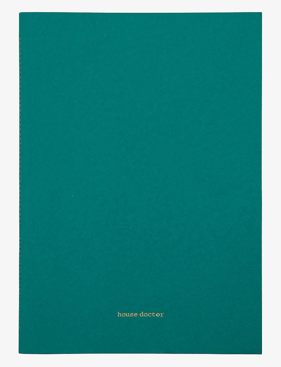 house doctor - Notebook, HDDraw, White/Turqouise/Green - white/turqouise/green - 1