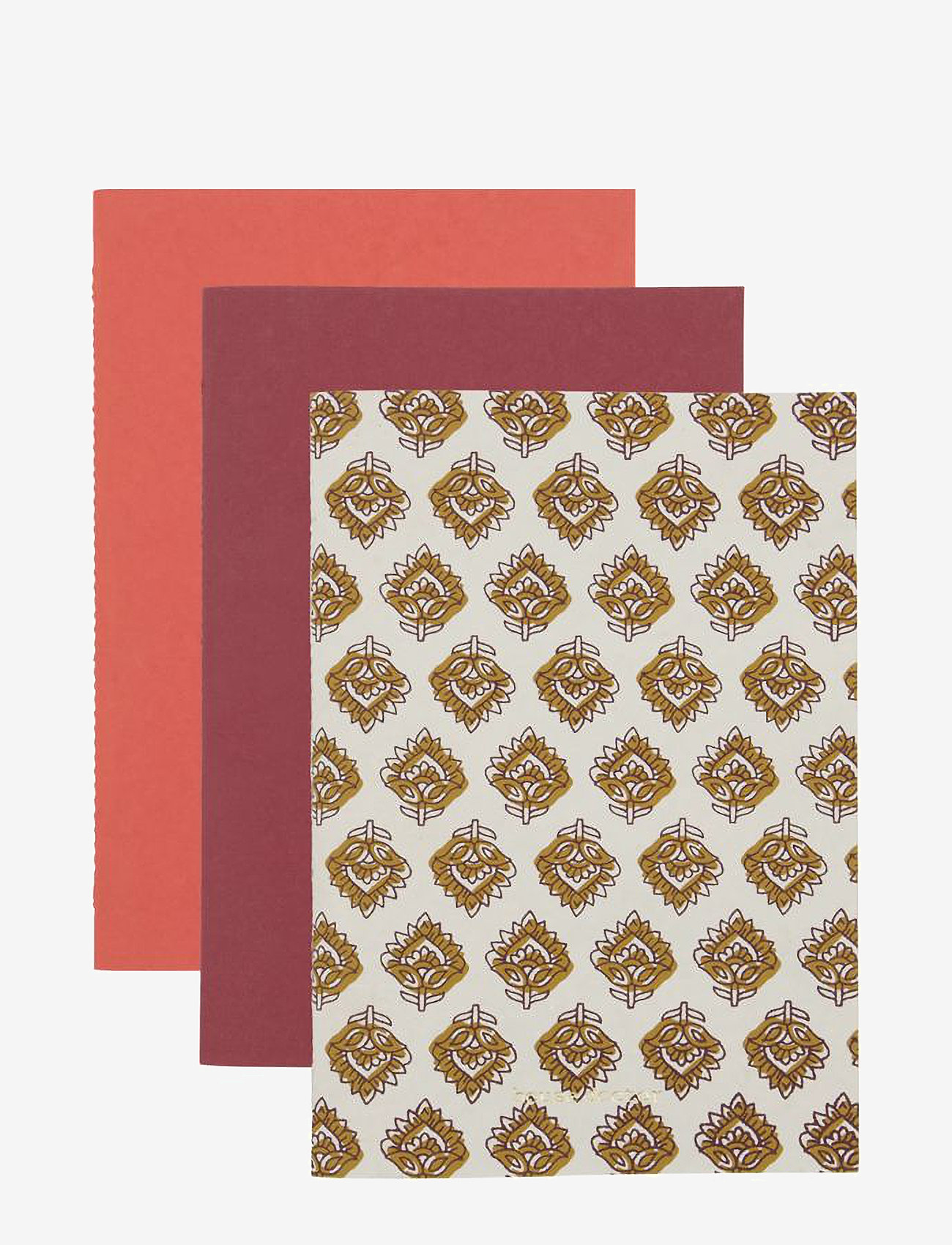 house doctor - Notebook, HDWrite, Beige/Burgundy/Orange - beige/burgundy/orange - 0