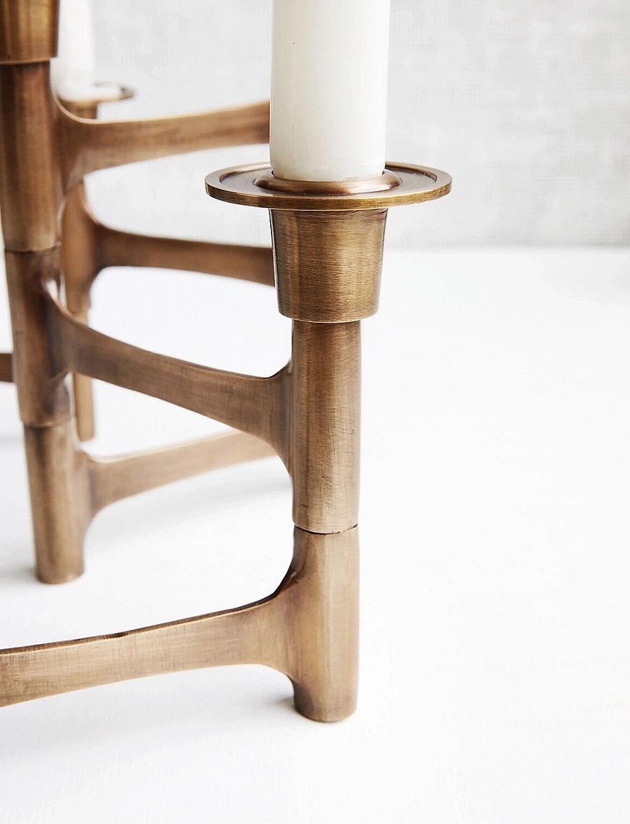 house doctor - Candle stand, HDMove, Brass - kerzenständer - brass - 2