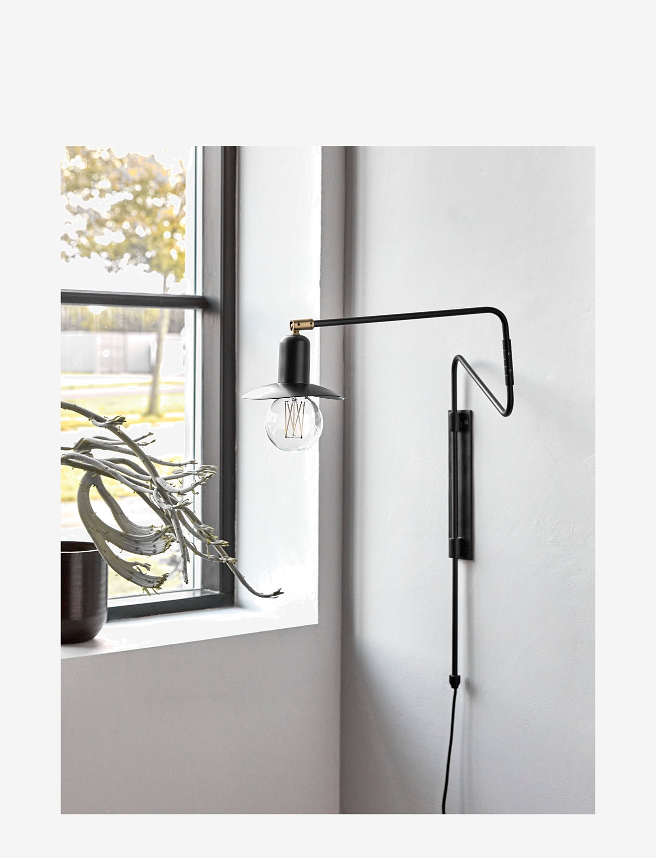 house doctor - Wall lamp, HDSwing, Black - wandleuchten - black - 1