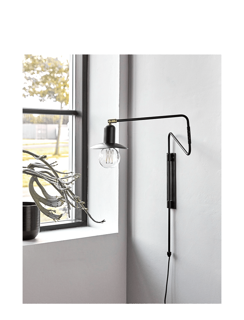 house doctor - Wall lamp, HDSwing, Black - wandleuchten - black - 1