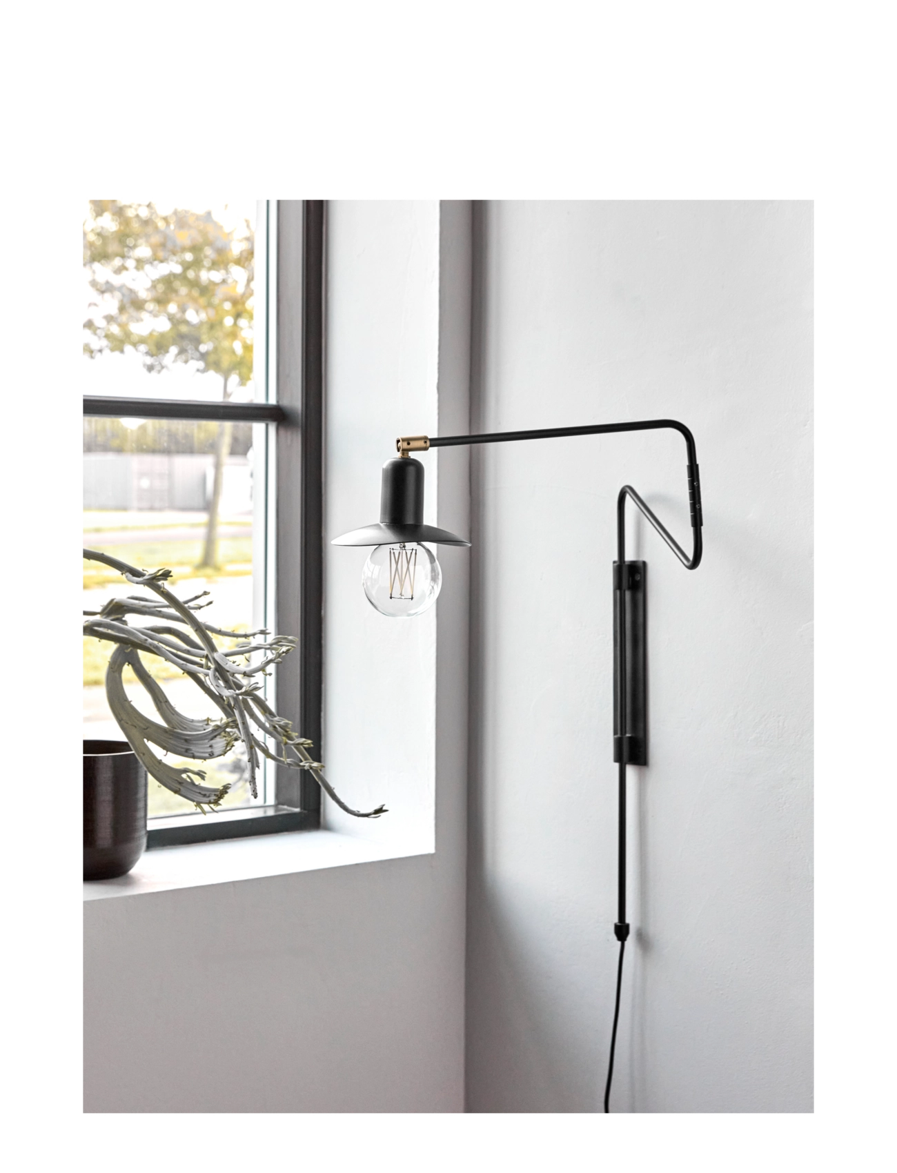 house doctor - Wall lamp, HDSwing, Black - wandleuchten - black - 1
