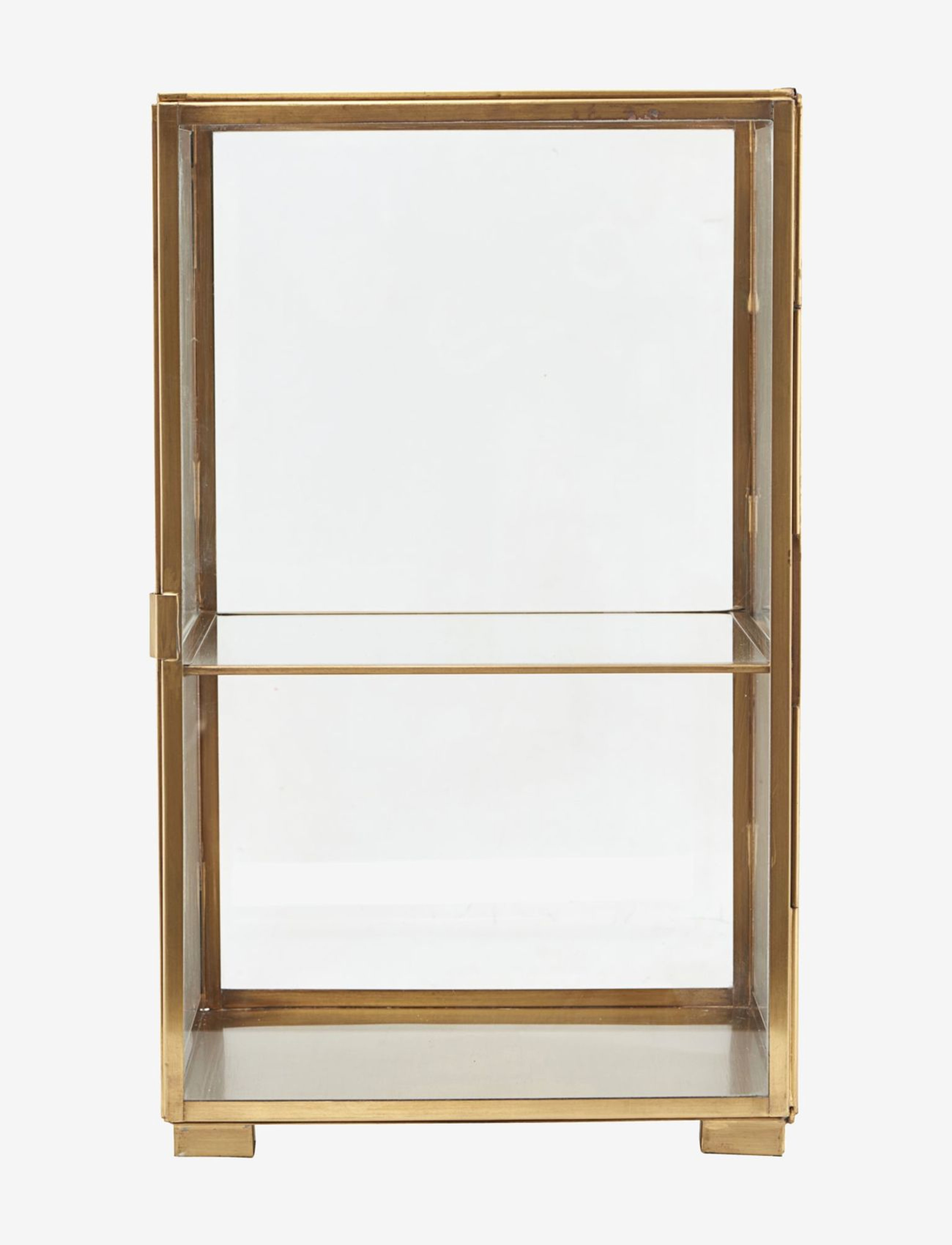 house doctor Glass Vitrineskab, Cabinet, Guld, Str: 25X25X41CM
