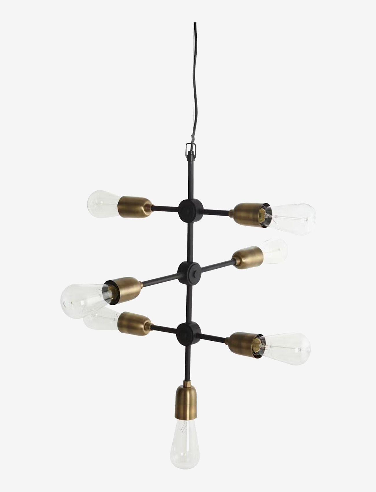 house doctor - Lamp, Molecular - ceiling lights - black/brass - 0
