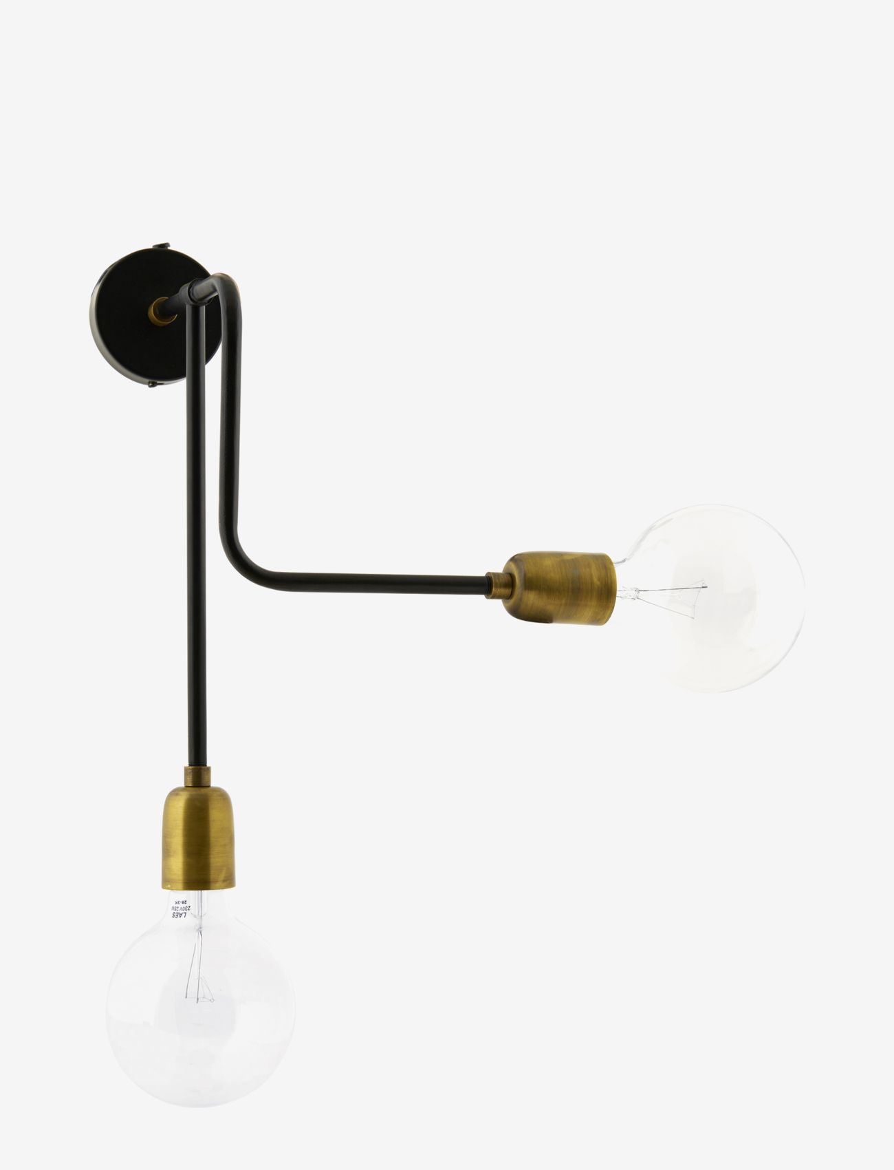 house doctor - Molecular Væglampe - væglamper - black/brass - 0