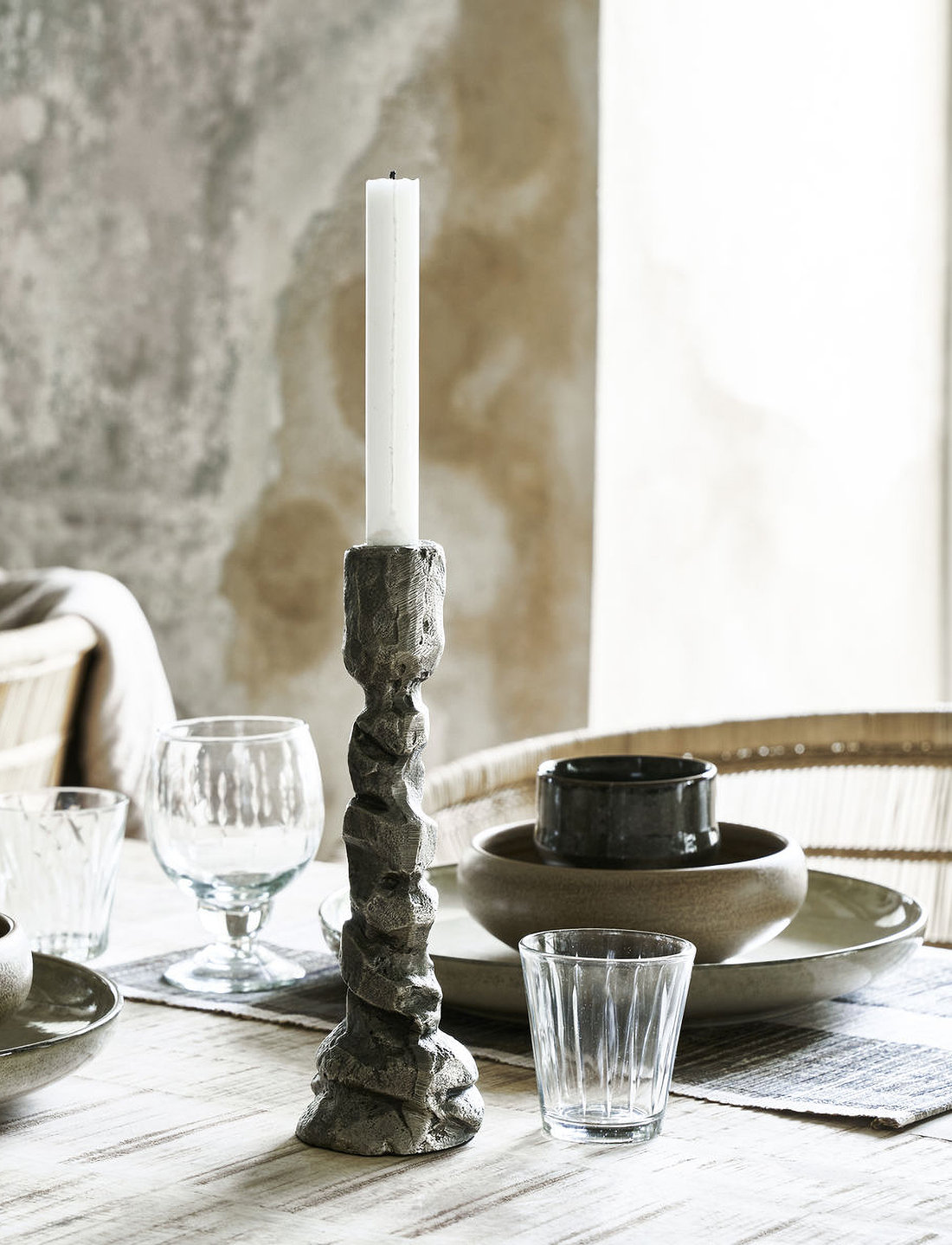 Silver floor discount candle holders