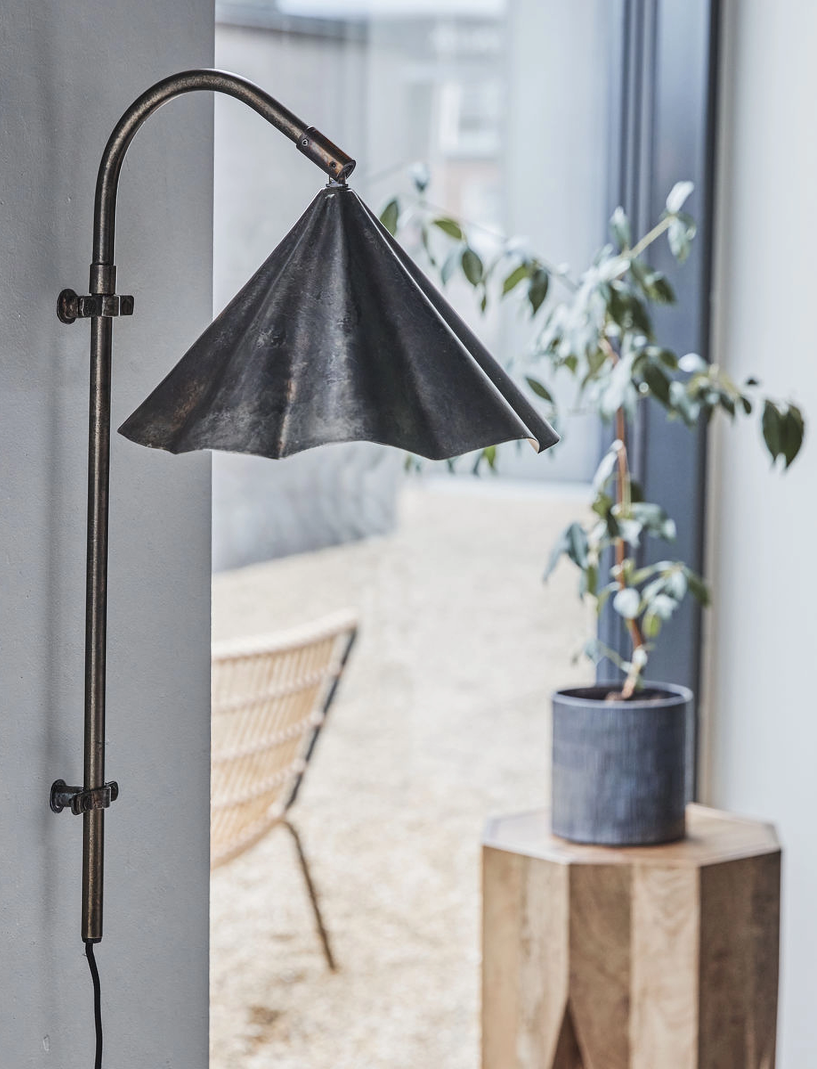 house doctor Wall Lamp, Hdflola, Antique Brown, 25X25X51 cm, Lamps, Braun - Table Homeware