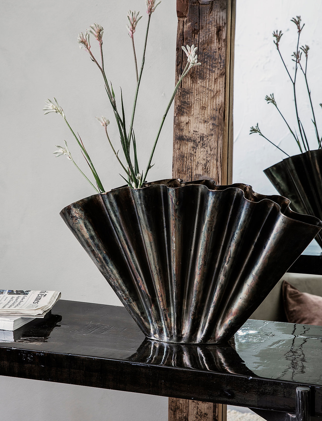 house doctor Flood Vase, H30 cm, Black, Vaser > Tulipanvaser, Unisex