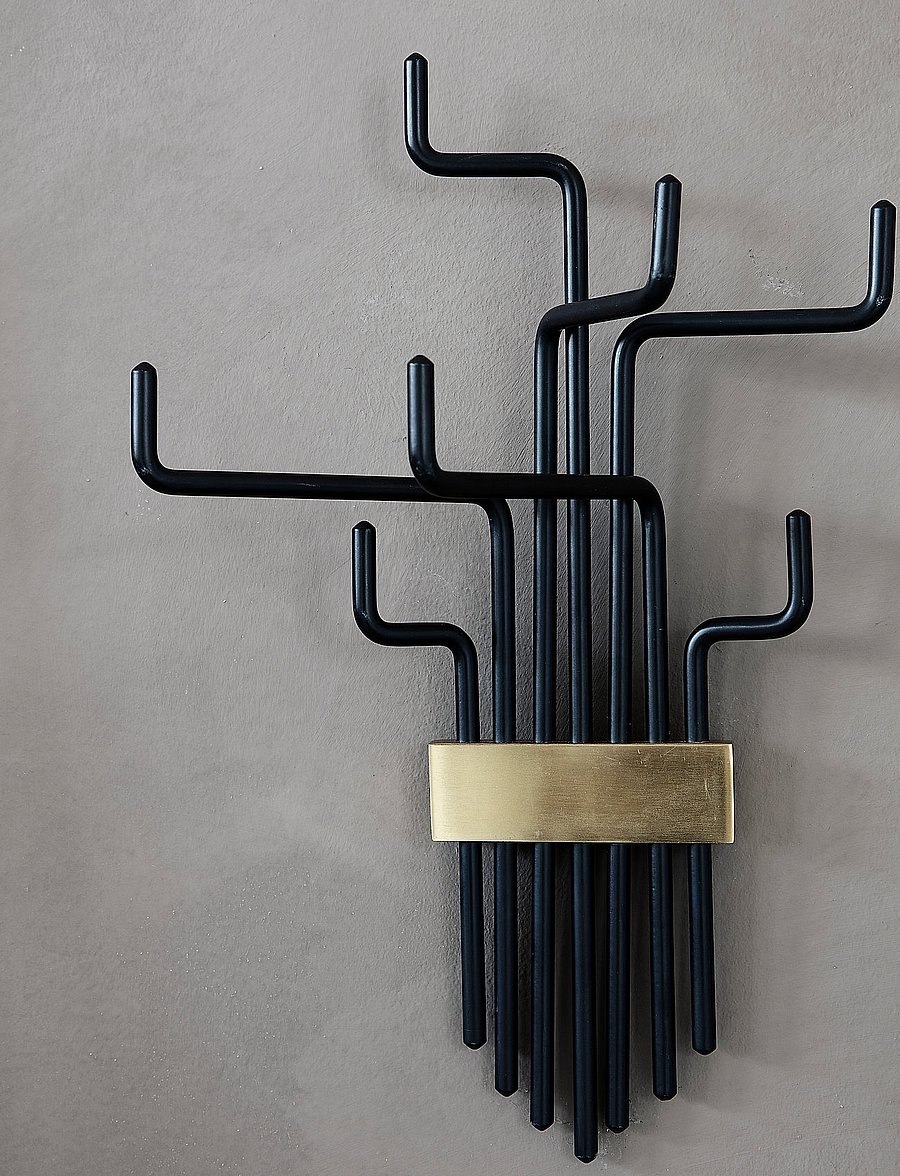 house doctor - Hook, HDPipes, Black - riputuskonksud ja nagid - black - 2