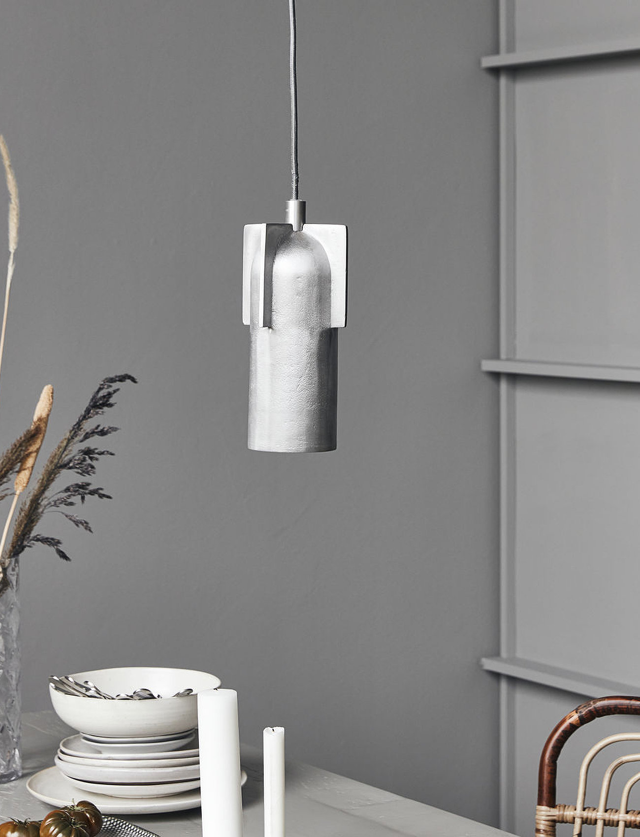 house doctor - Lamp, Akola - plafondlampen - brushed silver - 1