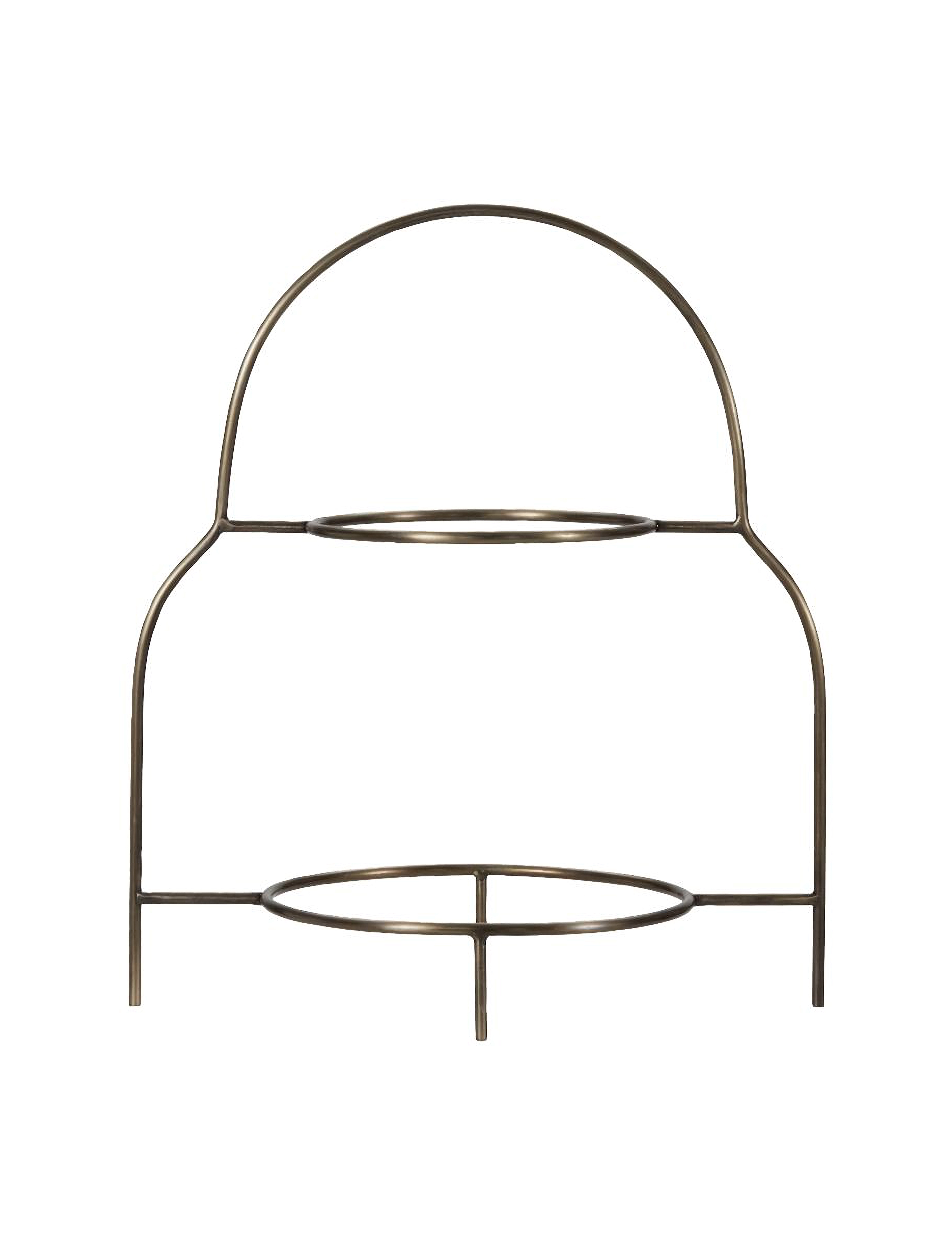 HOUSE DOCTOR Plate Stand, Hdsana, Antique Brass Gold - 32X21.7X37CM - Unisex