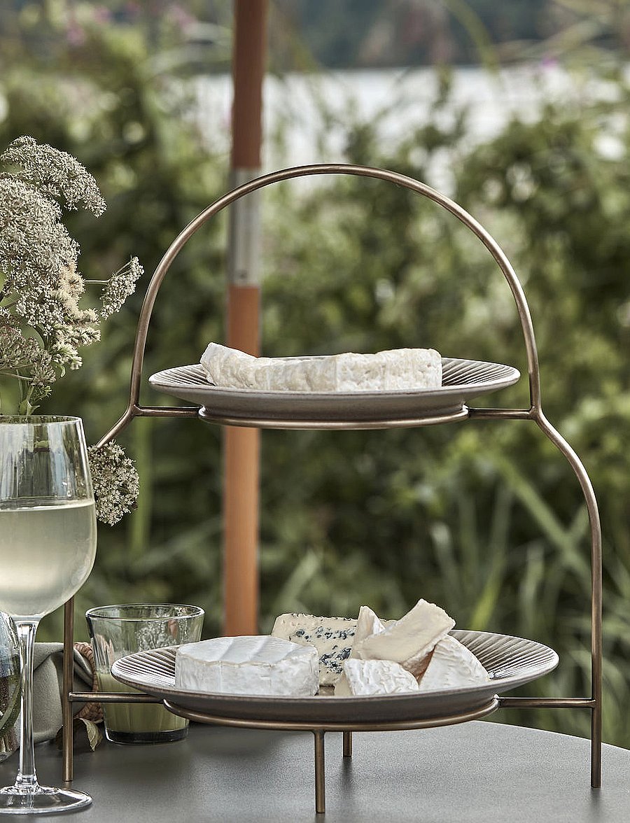 house doctor - Plate stand, HDSana, Antique brass - geschirrsets & geschirrservice - antique brass finish - 0