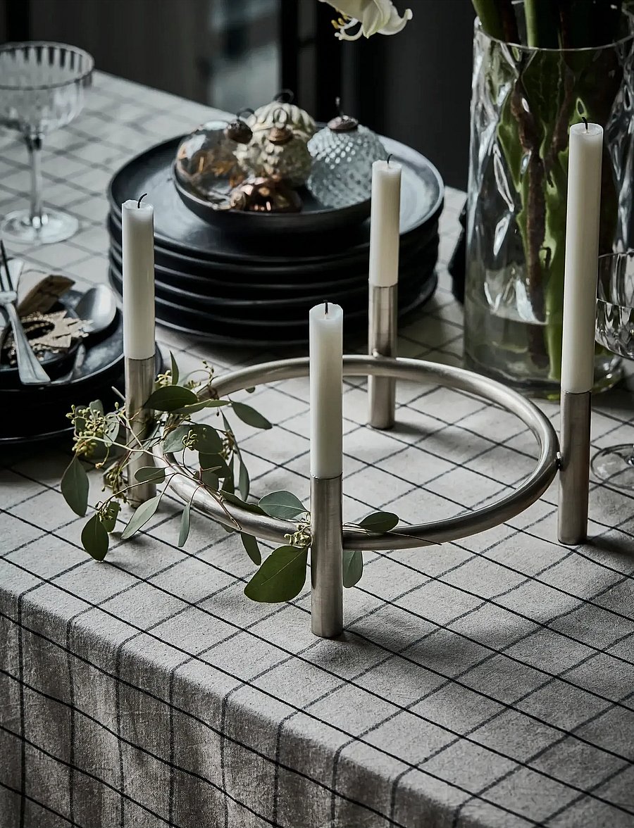house doctor - Candle holder, HDMaxi, Advent, Anti - küünlajalad - silver - 0