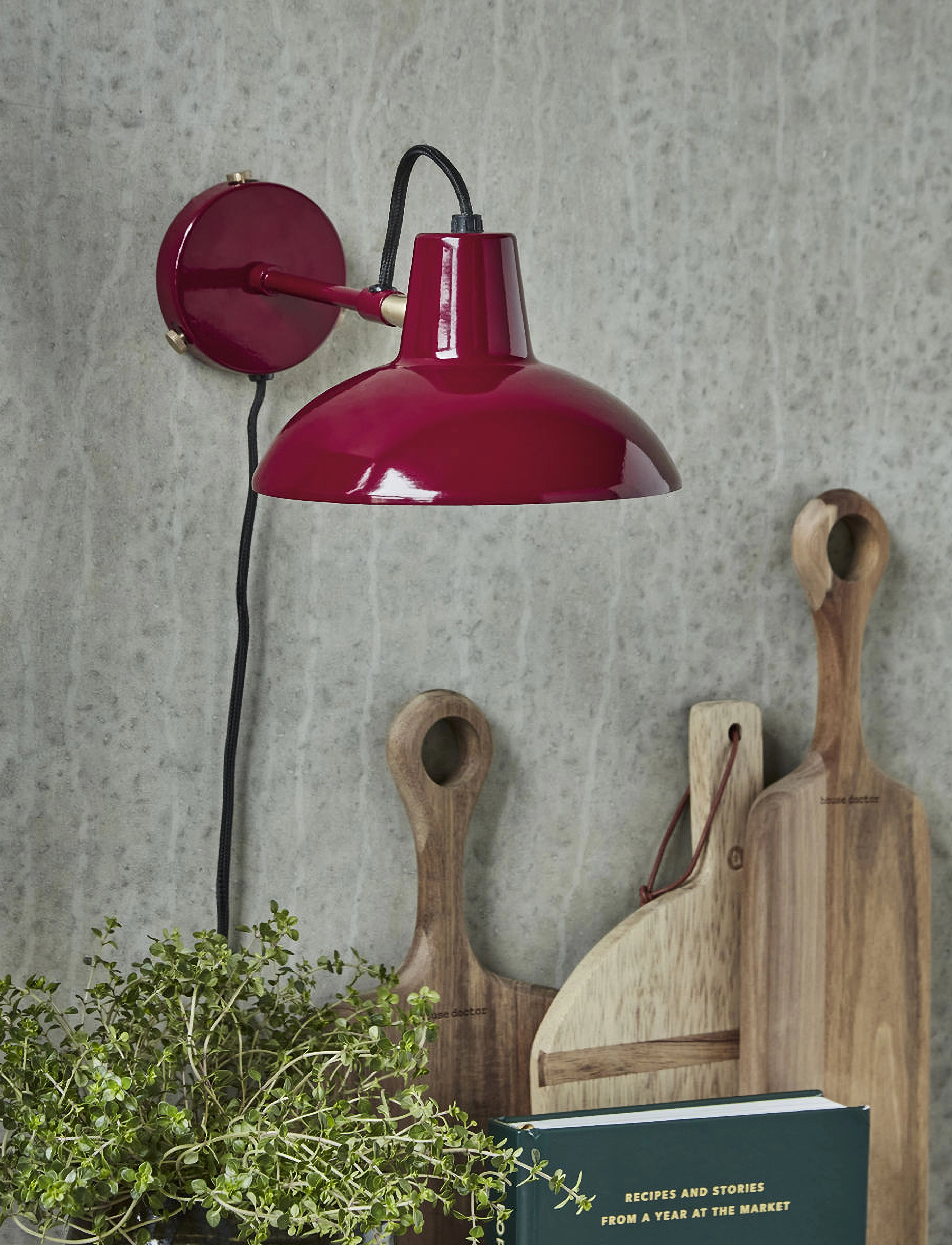 house doctor Væglampe, Hddesk, Rød, L:30 cm, Lamps, Rot - Wall Homeware