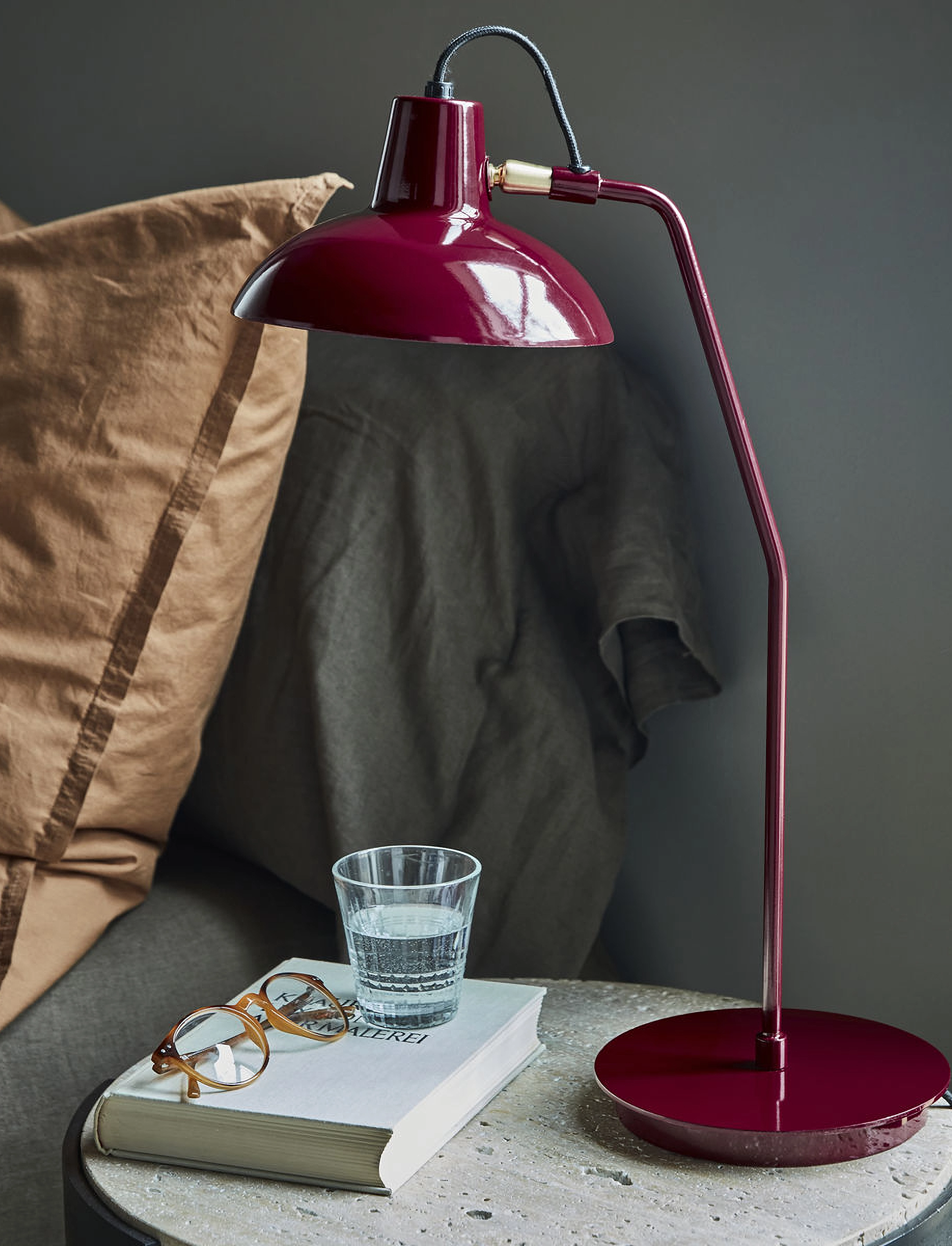 house doctor Bordlampe, Hddesk, Rød, L:34 cm, Lamps, Rot - Table Homeware