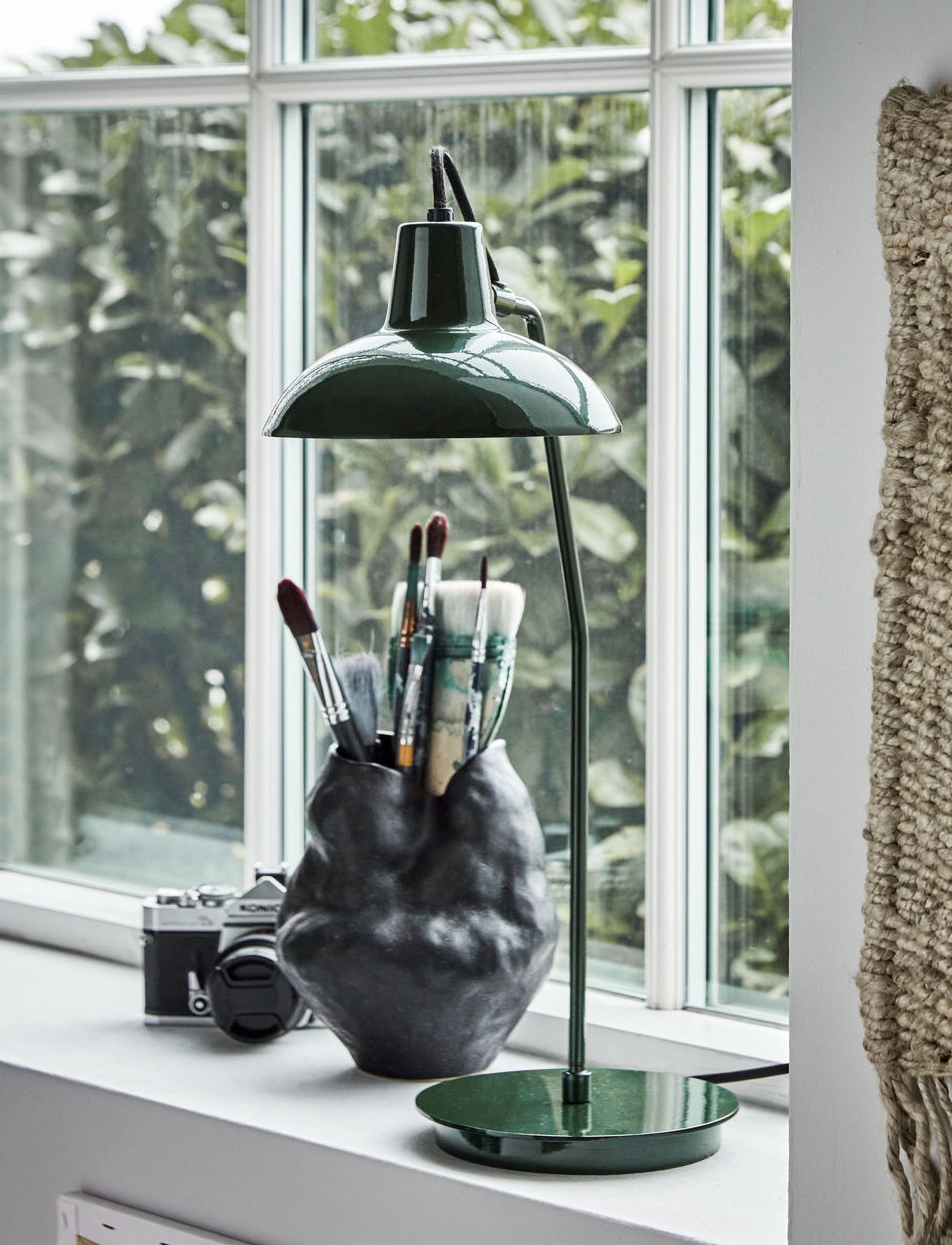 house doctor Bordlampe, Hddesk, Grøn, L:34 cm, Green, Lamper > Bordlamper, Unisex
