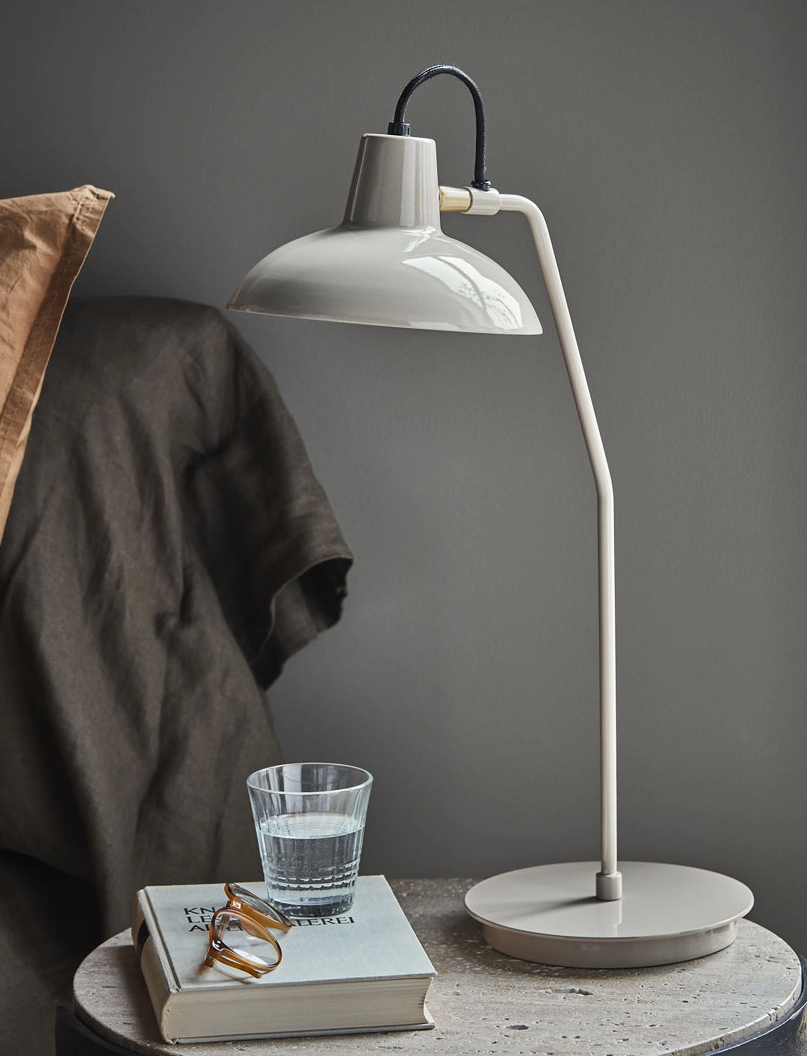 house doctor Bordlampe, Hddesk, Grå, L:34 cm, Grey, Lamper > Bordlamper, Unisex