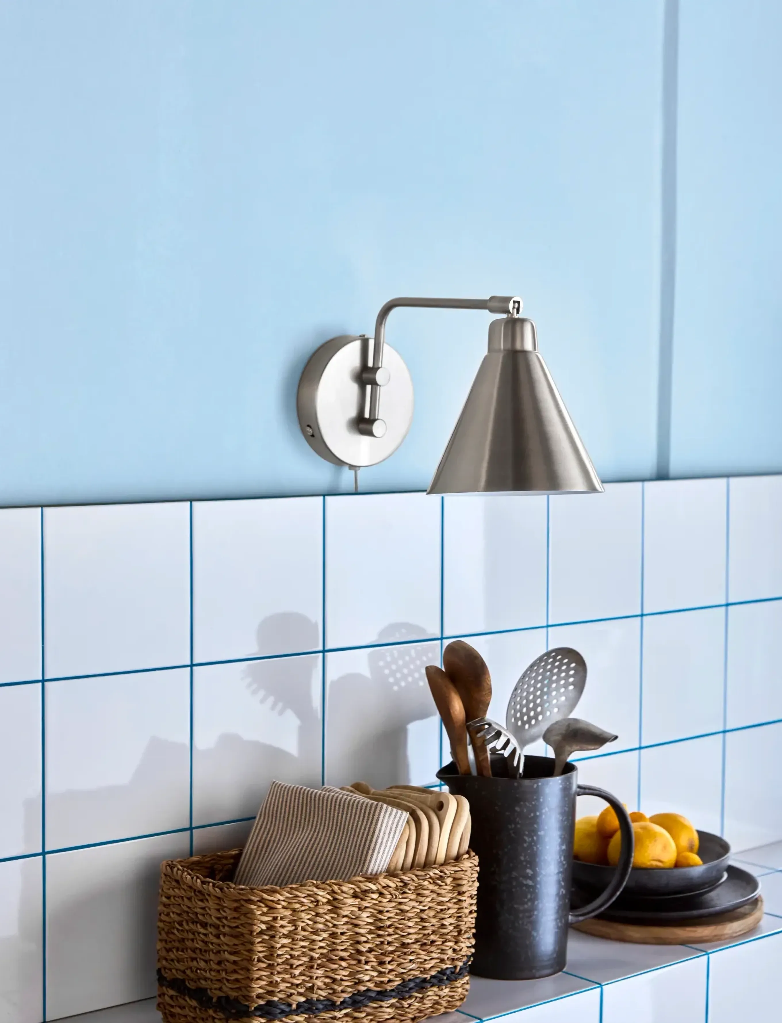 house doctor Væglampe, Hdgame, Børstet Sølvfinish, One Size, Lamps, Silber - Wall Homeware