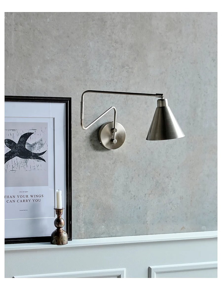 house doctor - Wall lamp, HDGame, Brushed silver f - wandleuchten - brushed silver finish - 0