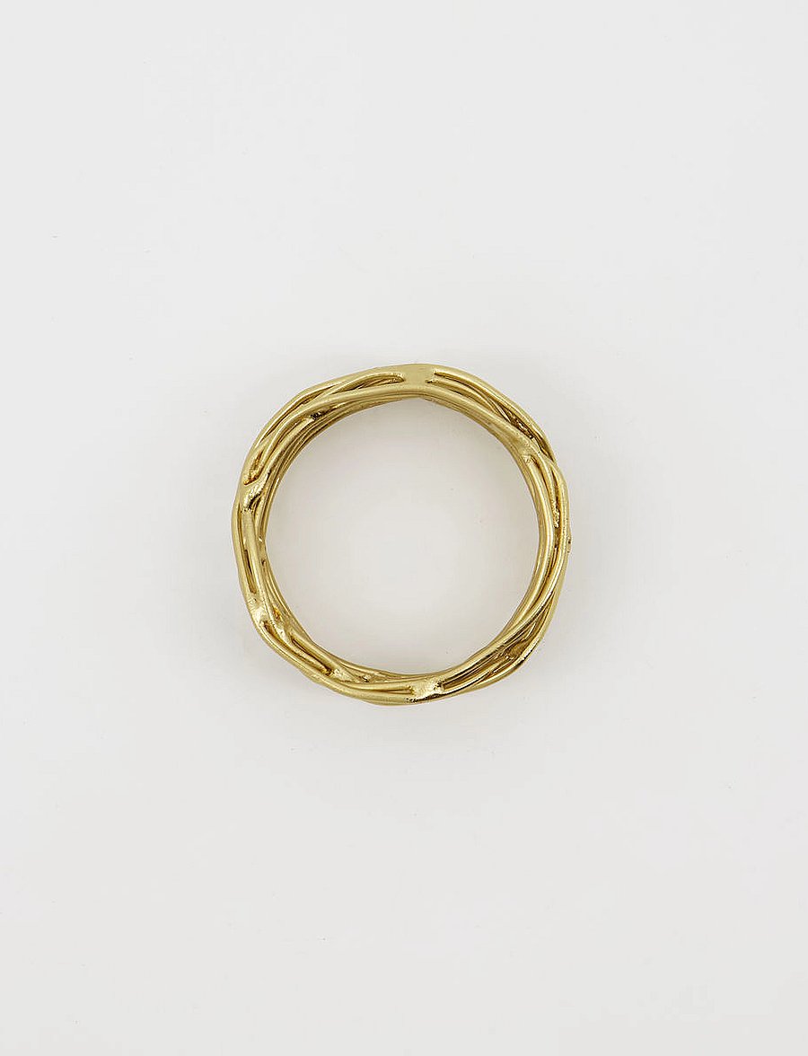 house doctor - Napkin rings, HDRing, Golden - serviettenringe- & halter - golden - 4