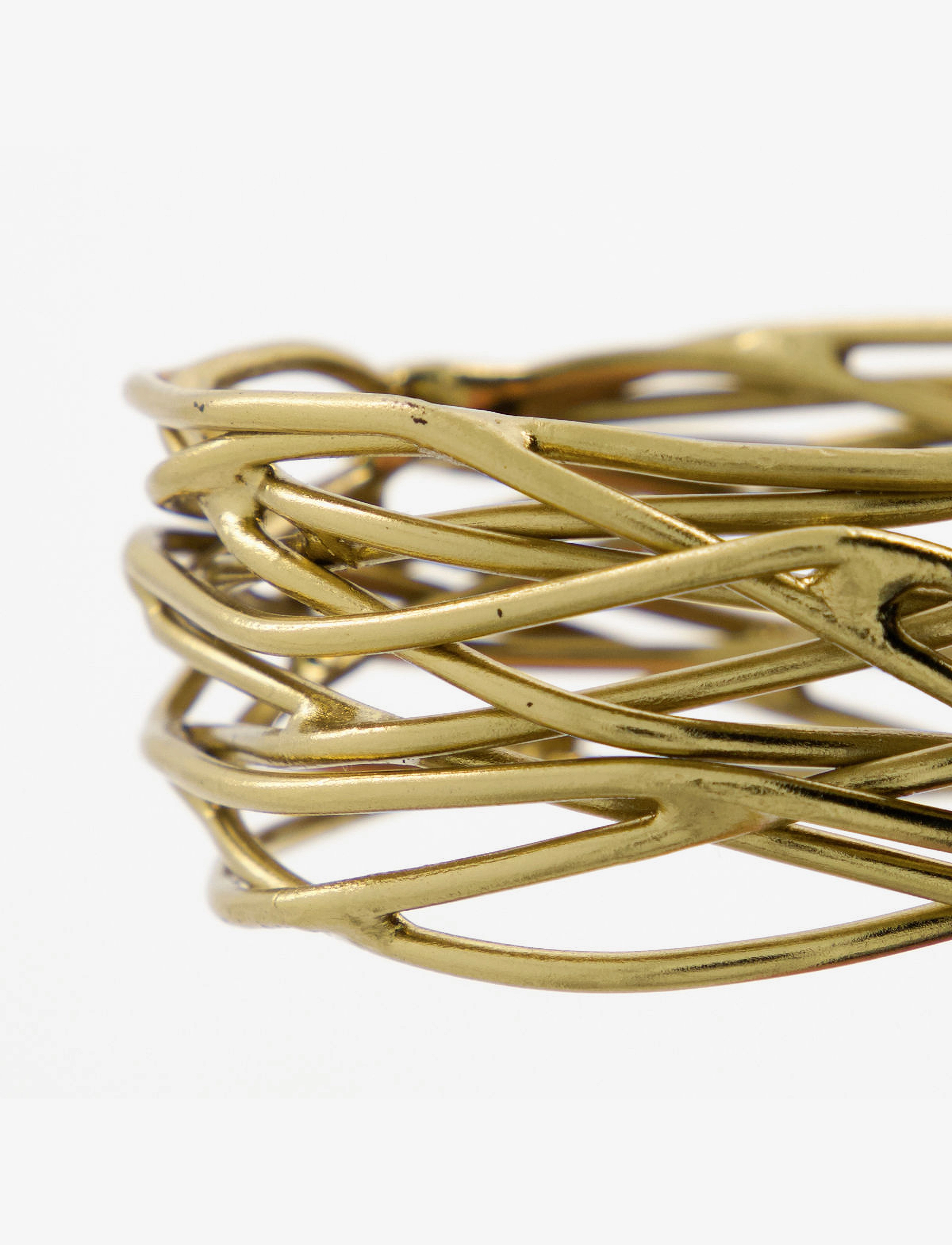 house doctor - Napkin rings, HDRing, Golden - serviettenringe- & halter - golden - 2