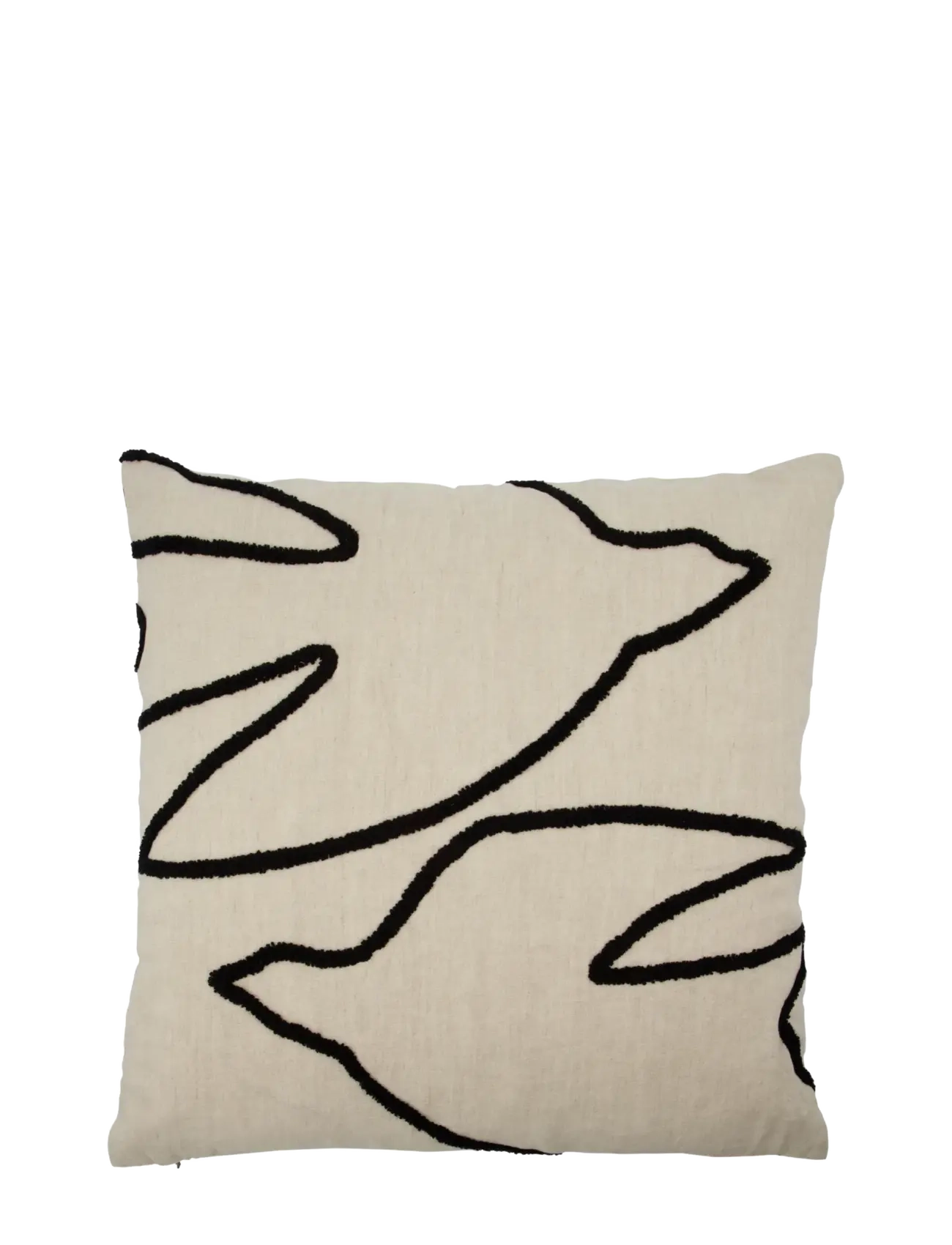 HOUSE DOCTOR Pudebetræk, Hdfly, Sort;Råhvid Beige - 50X50X0CM - Unisex