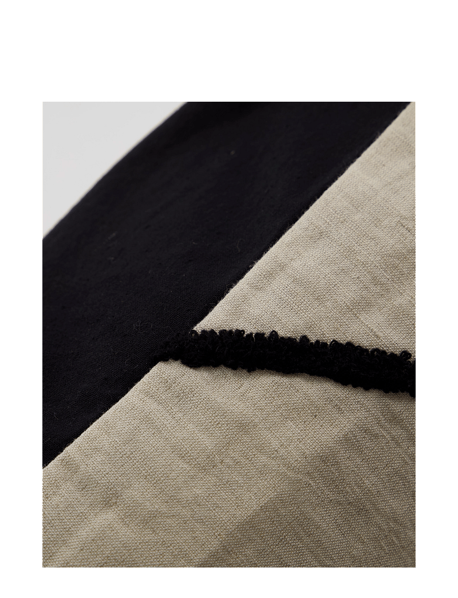 house doctor - Cushion cover, HDFly, Black, Off-wh - padjakatted - black, off-white - 1