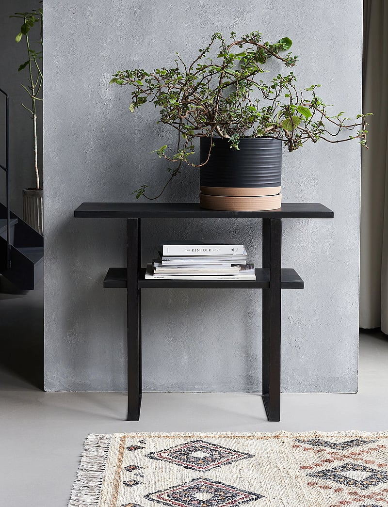 house doctor - Console table, HDWoda, Black - beistelltische & kleine tische - black - 0