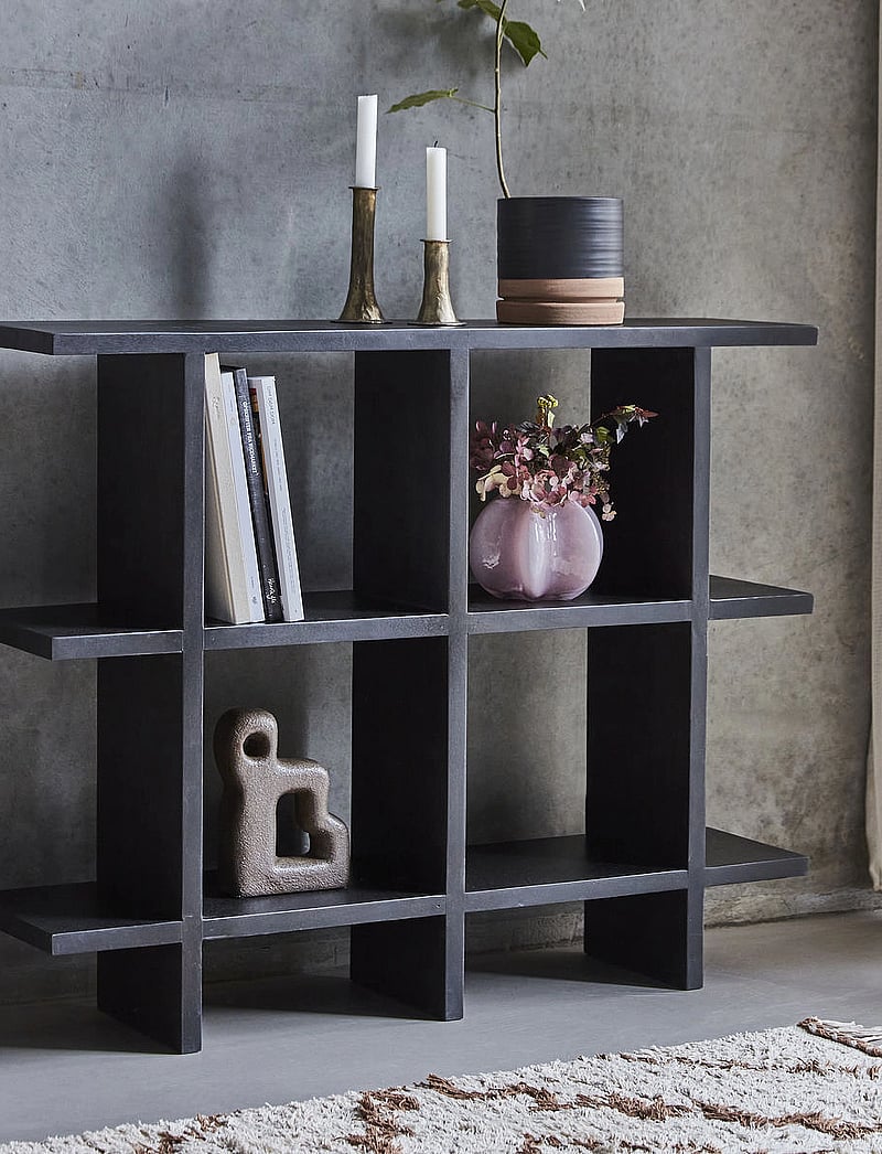 house doctor - Console table, HDSet, Black - geymsla og hillur - black - 0