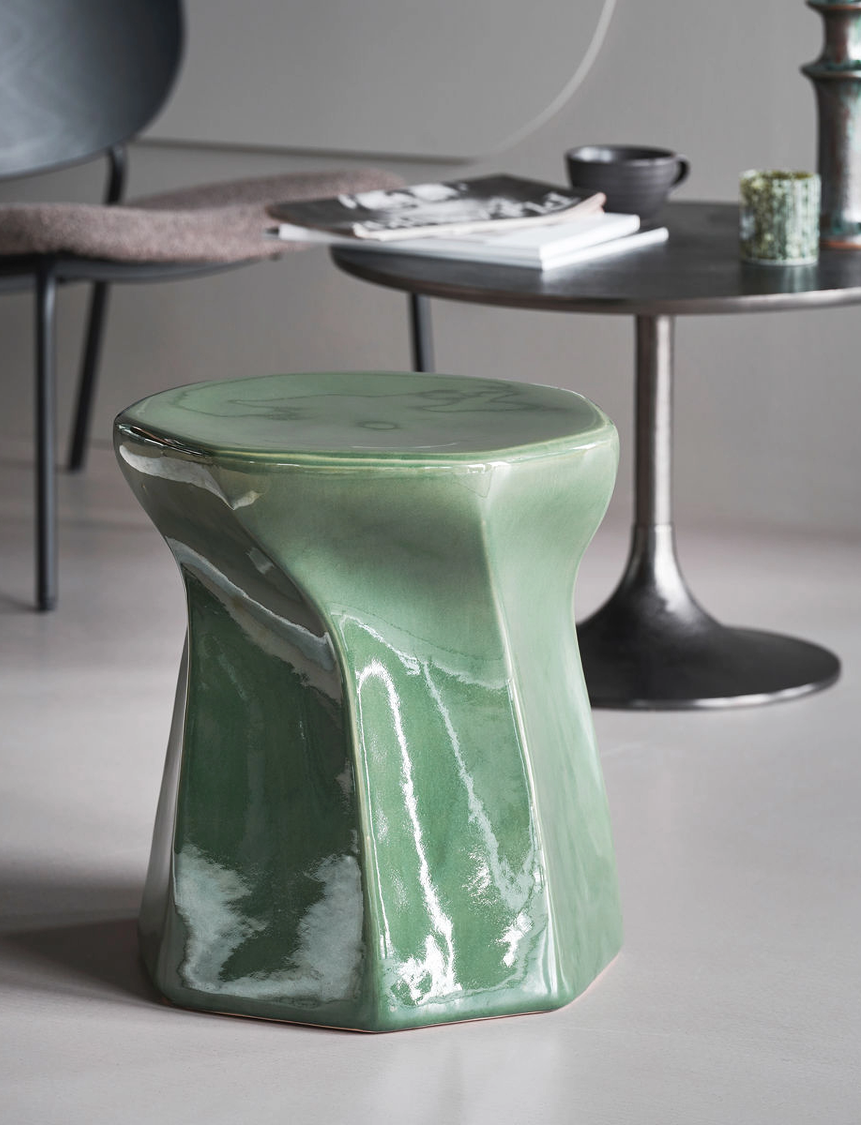 house doctor Skammel, Hdlapo, Grøn, One Size, Chairs & Stools, Grün - Stools Benches, Homeware