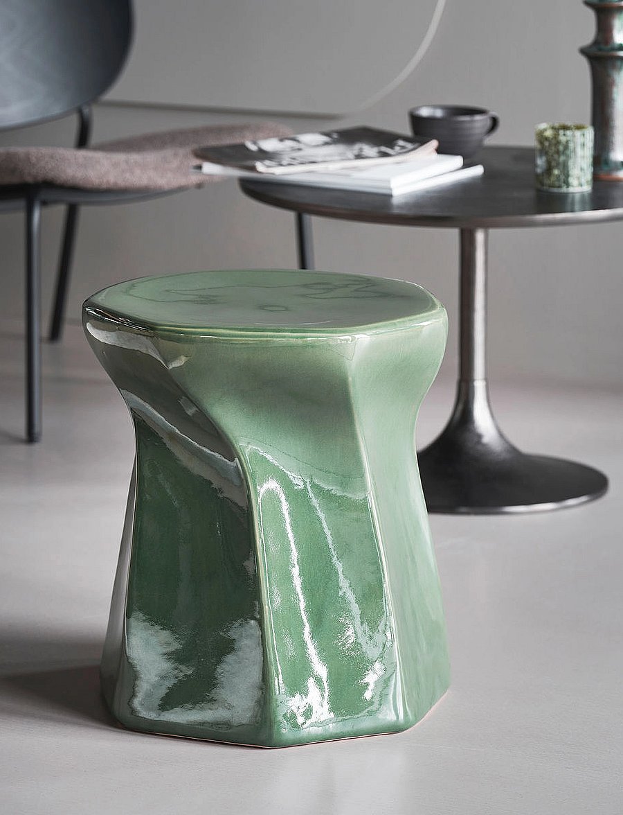 house doctor - Side table, HDLapo, Green - hocker & bänke - green - 0