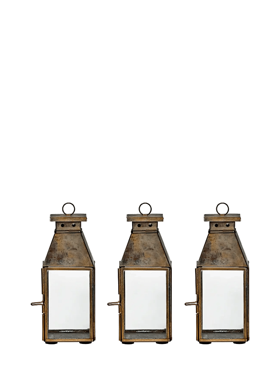 house doctor - Lanterns, HDTilka, Antique brass - laternad - antique brass finish - 1