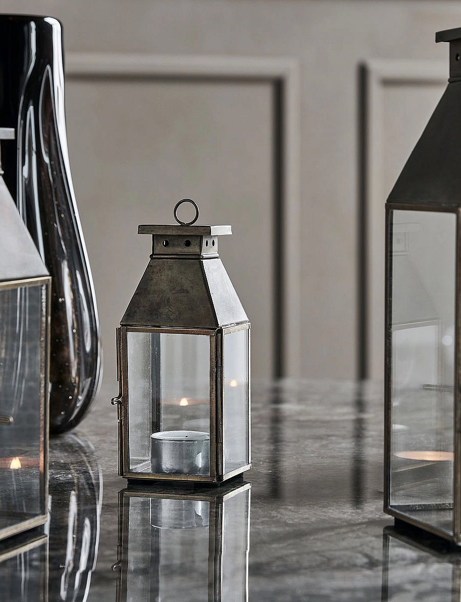 house doctor - Lanterns, HDTilka, Antique brass - laternad - antique brass finish - 0