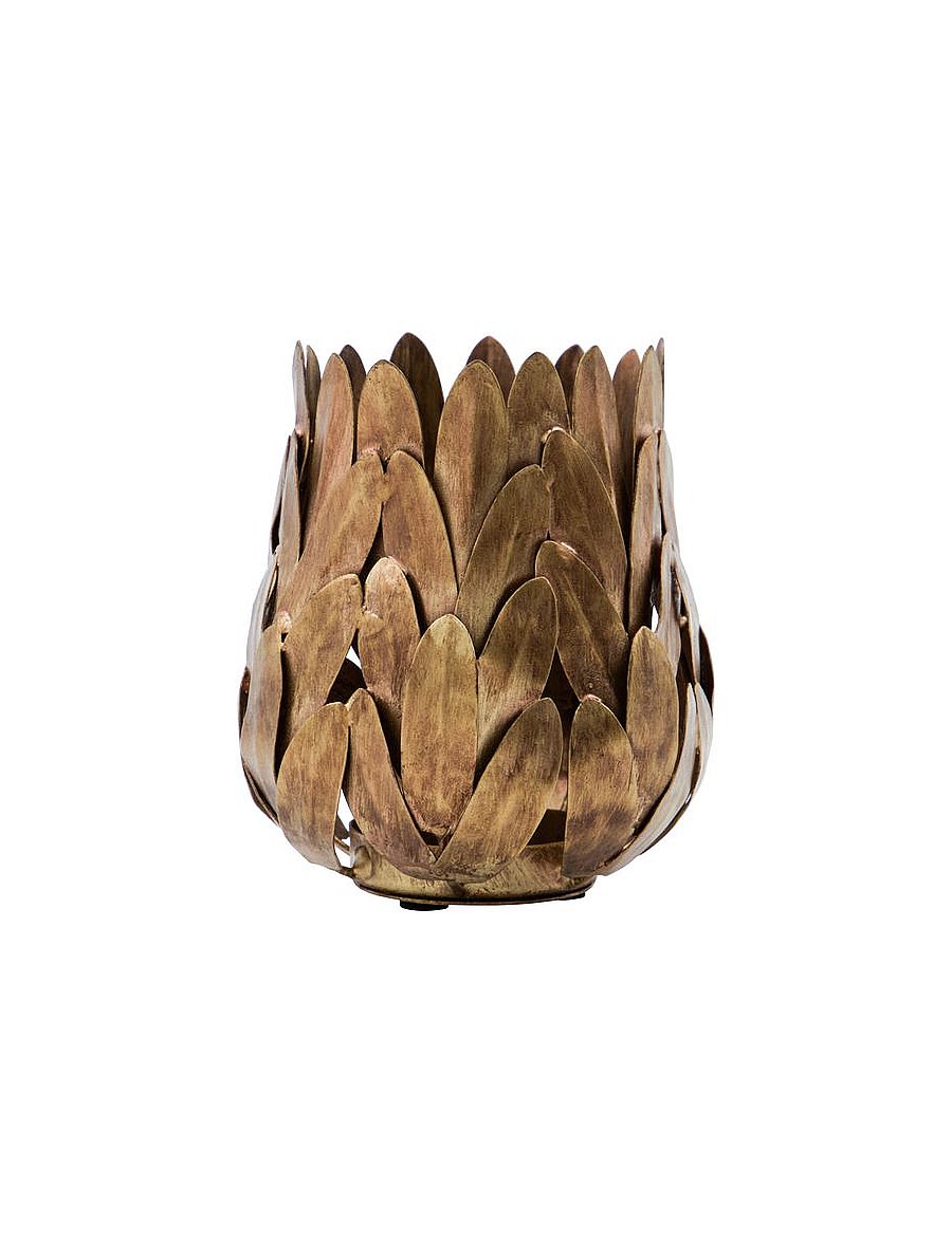 house doctor - Tealight holder, HDLuka, Antique gold finish - antique gold finish - 2