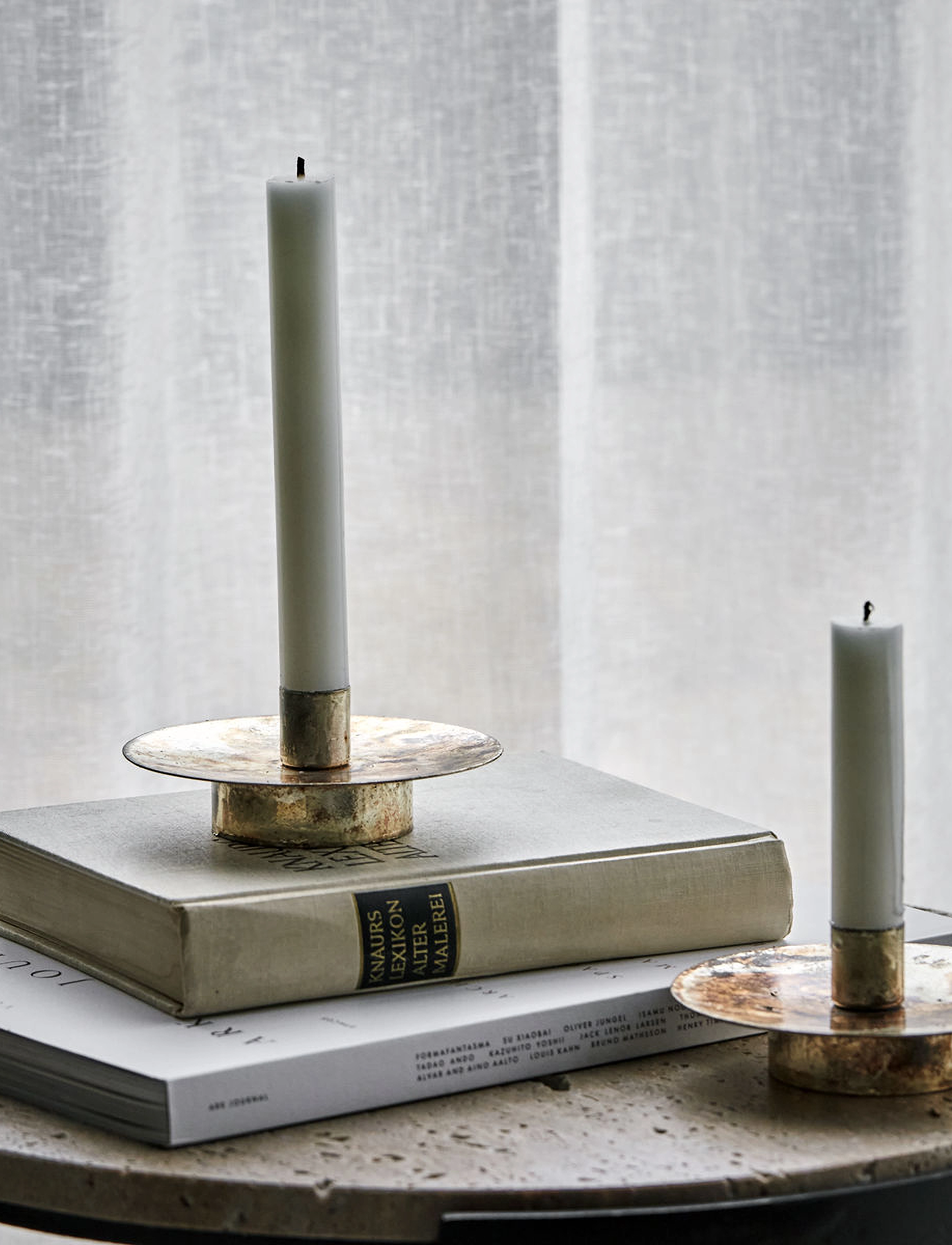house doctor - Candle holder, HDSimb, Antique metallic - antique metallic - 2