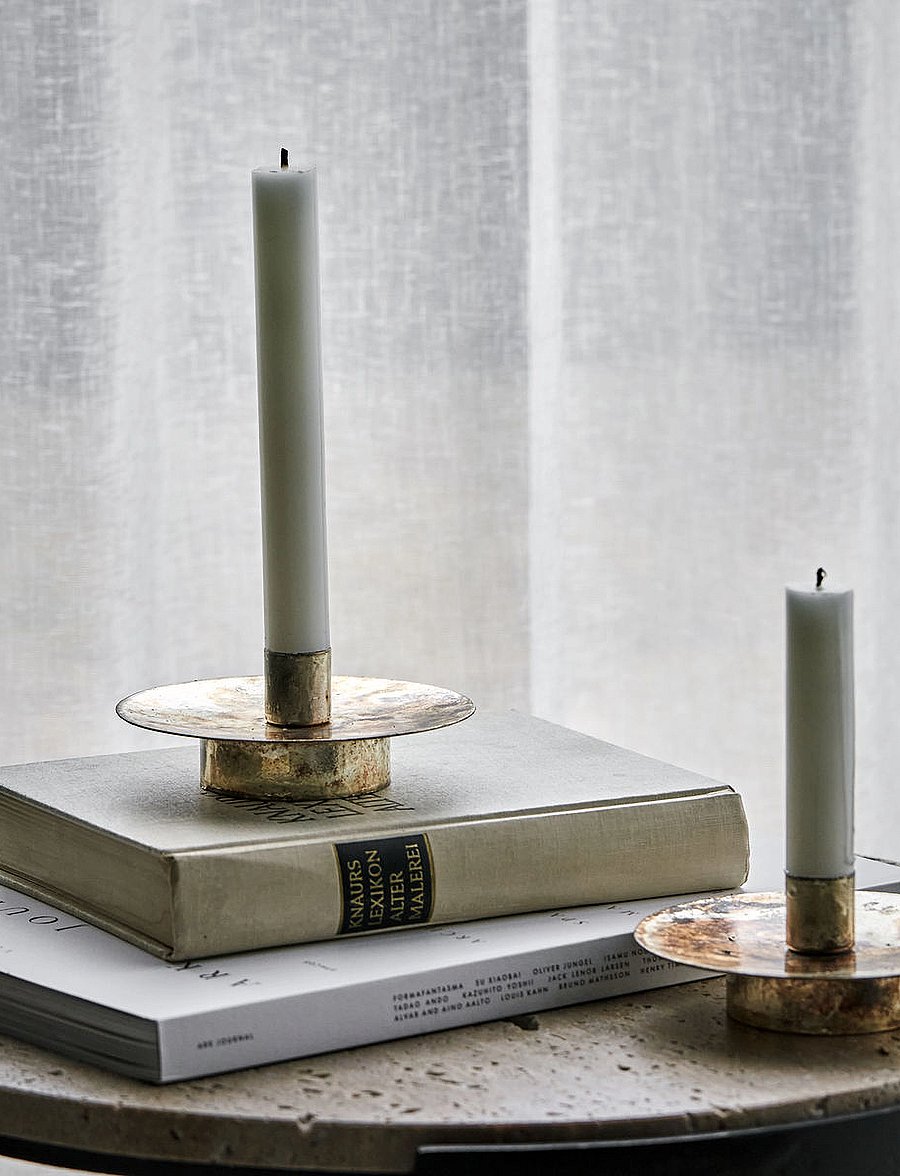 house doctor - Candle holder, HDSimb, Antique metallic - antique metallic - 2