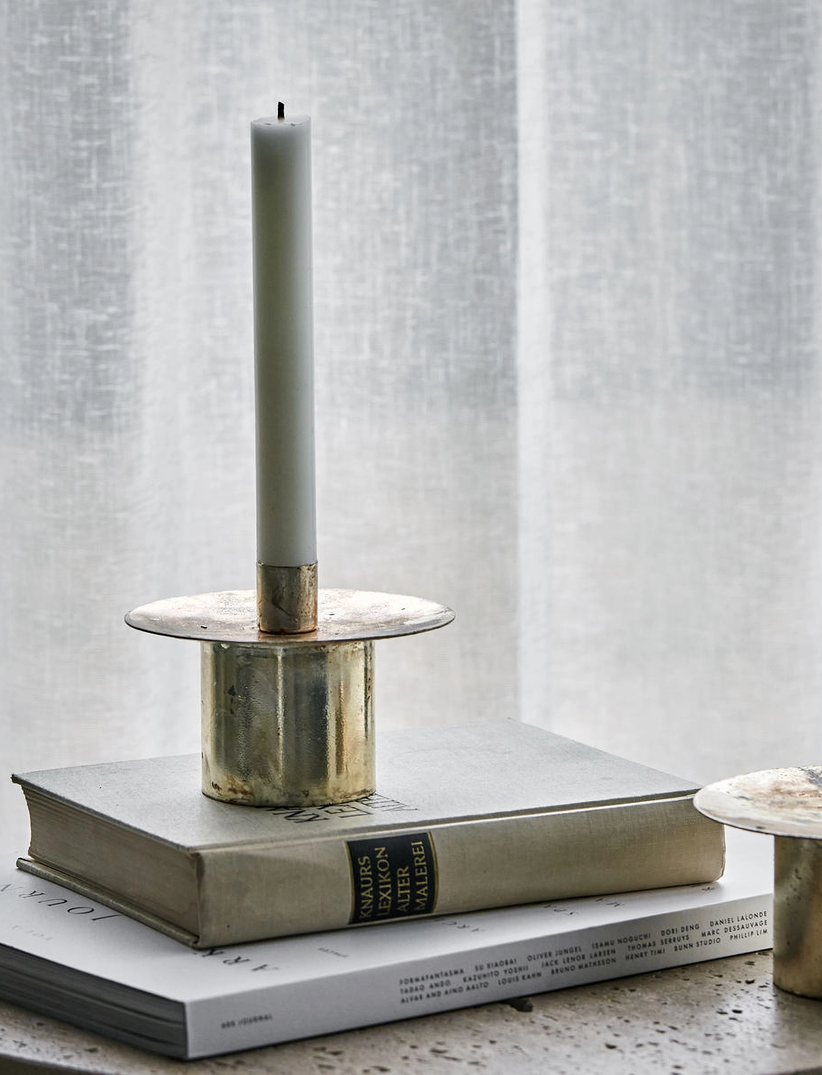 house doctor - Candle holder, HDSimb, Antique metallic - antique metallic - 2