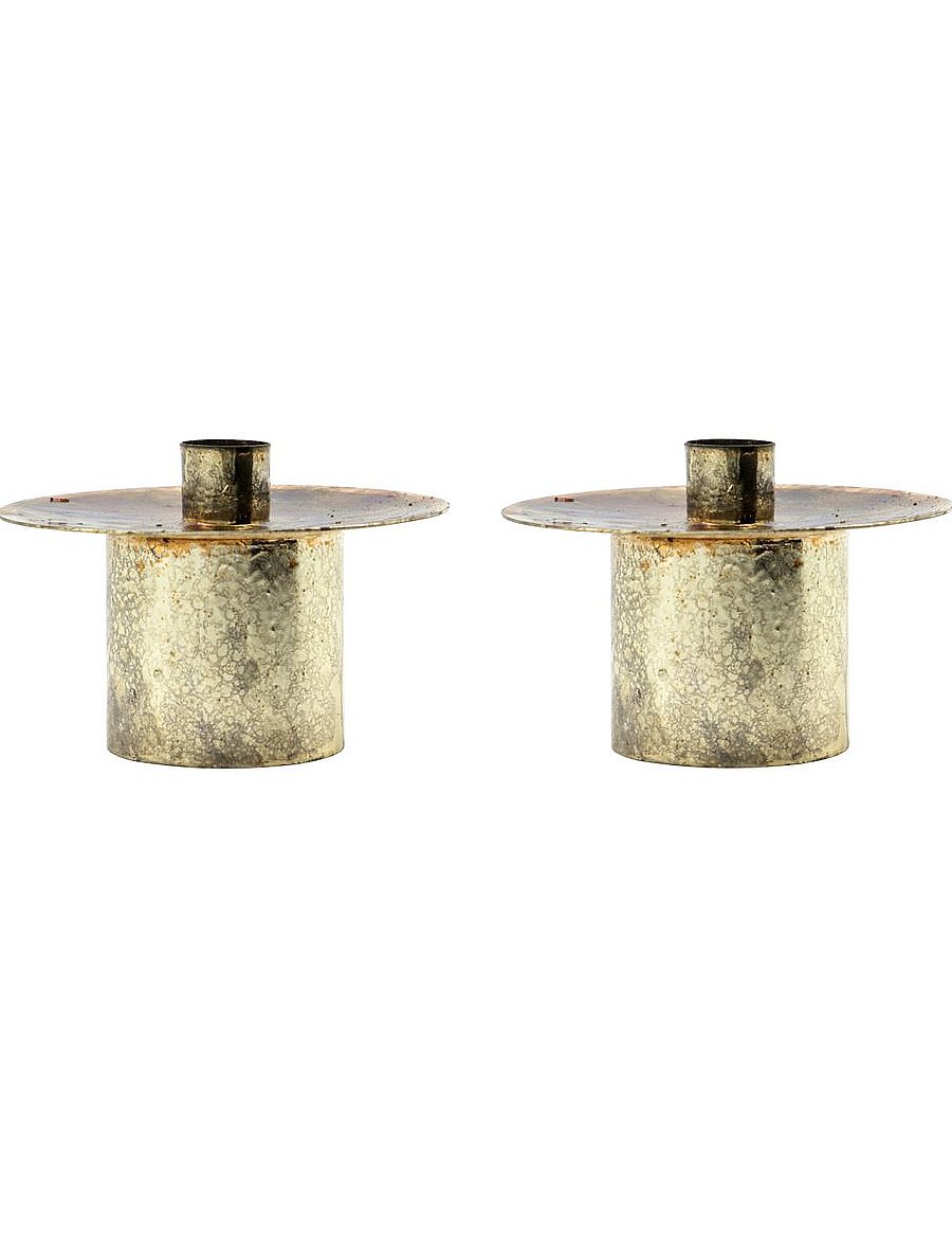 house doctor - Candle holder, HDSimb, Antique metallic - antique metallic - 3