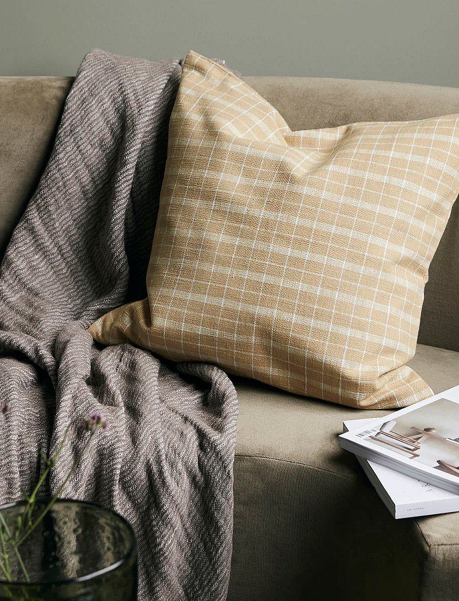house doctor - Cushion cover, HDThame, Sand - padjakatted - sand check - 0