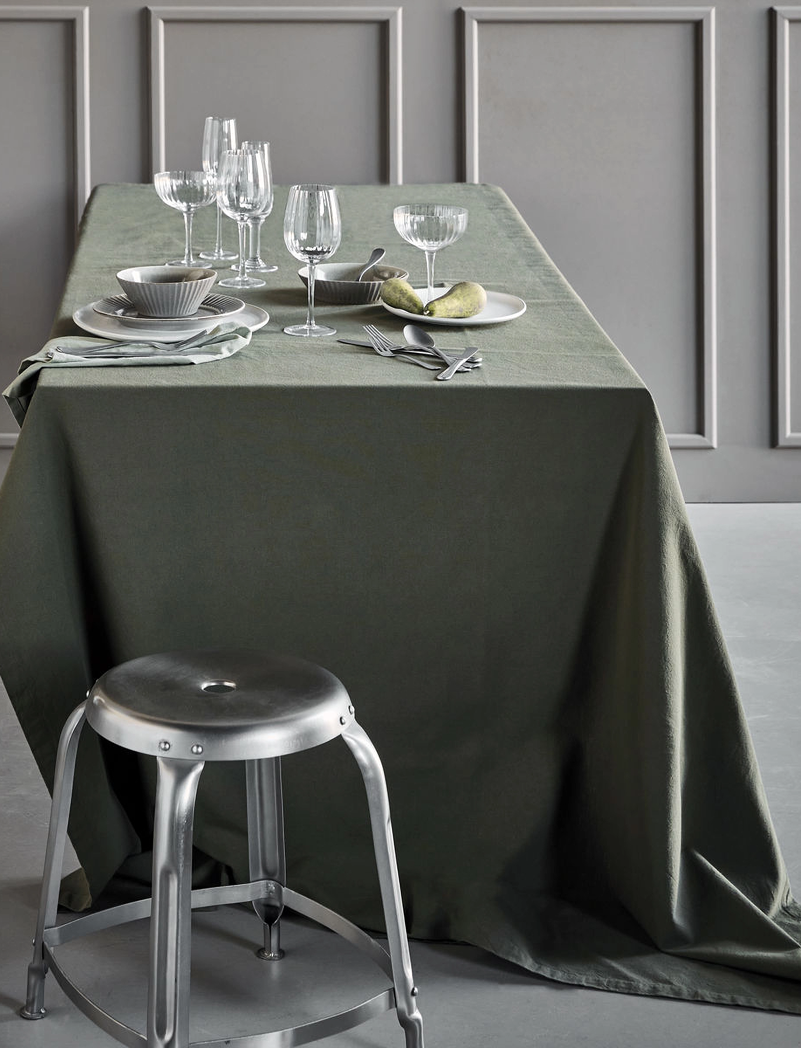 house doctor - Tablecloth, HDReal, Dark Green - dark green - 1