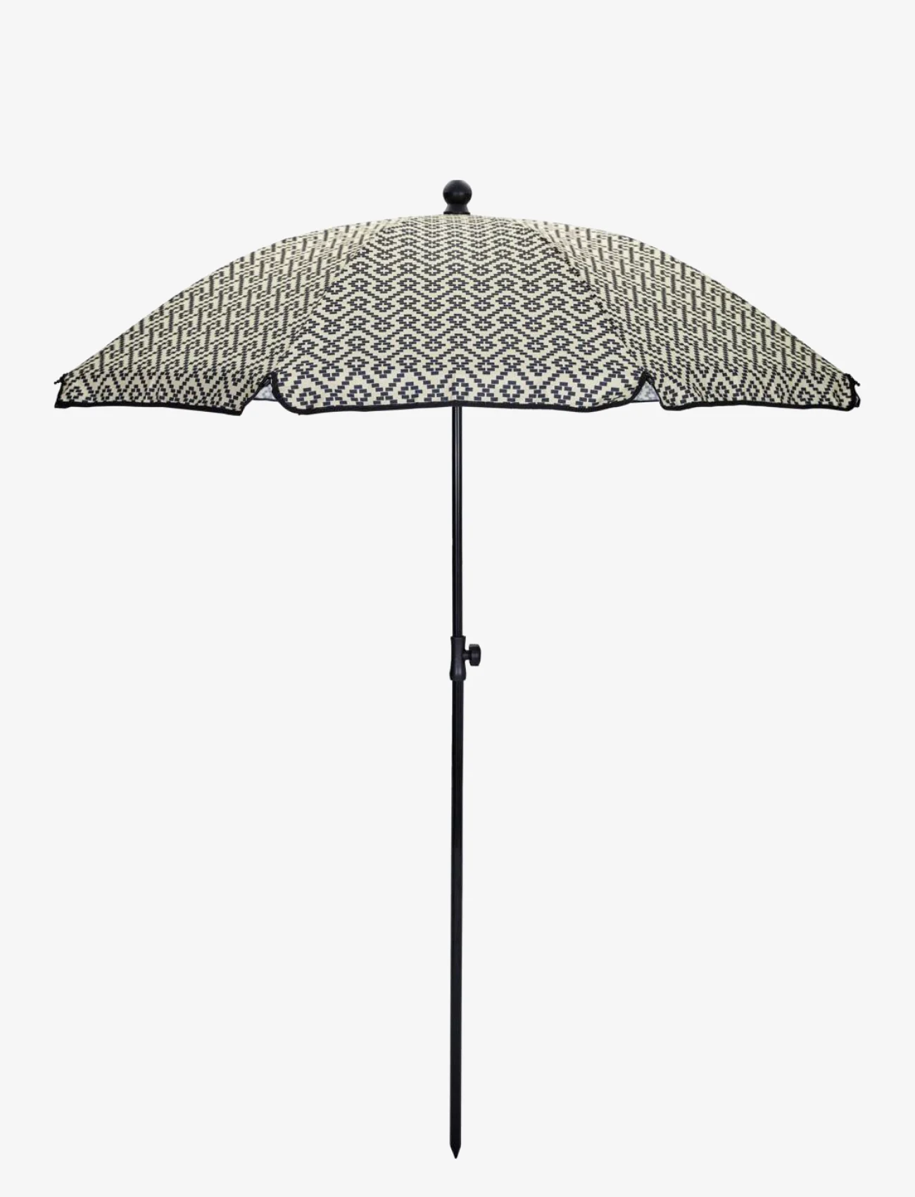 house doctor - Beach/Garden umbrella, HDPort - parasols - black/sand - 0