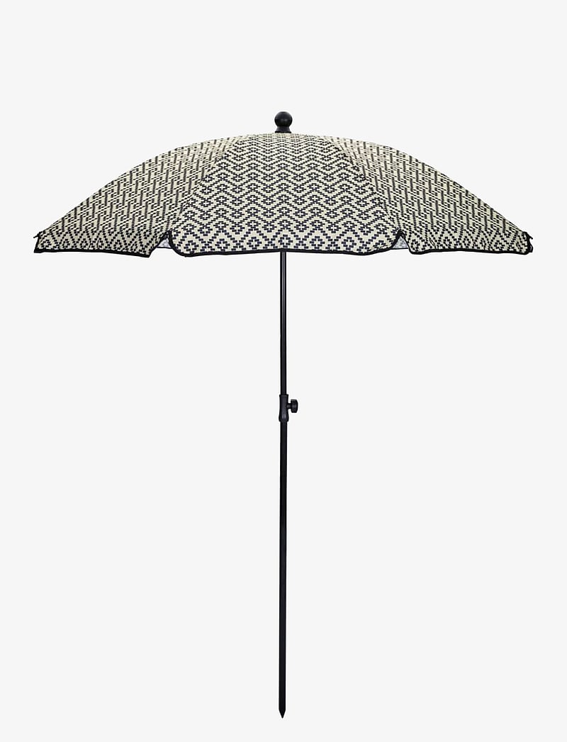 house doctor - Beach/Garden umbrella, HDPort - home - black/sand - 0