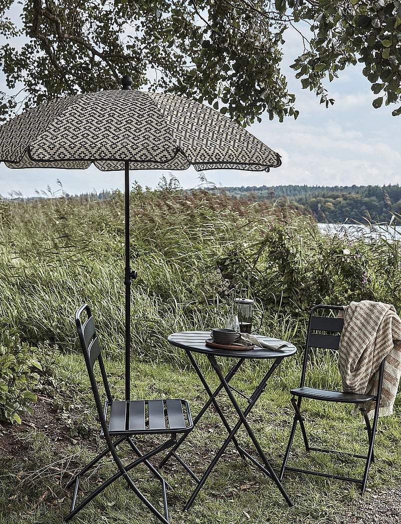 house doctor - Beach/Garden umbrella, HDPort - home - black/sand - 1