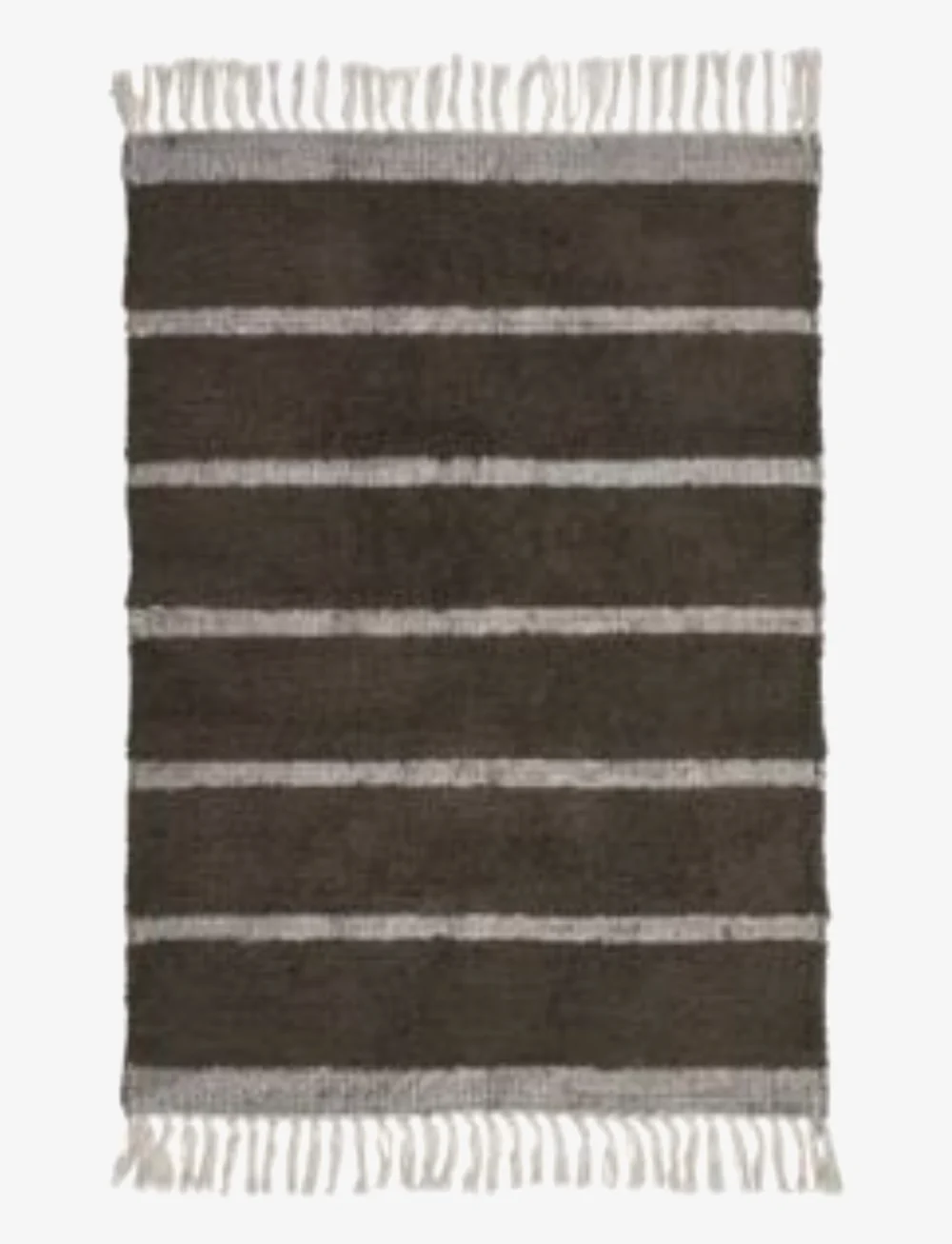 house doctor - Rug, Chen, Dark brown - baumwollteppiche & flickenteppich - dark brown - 0