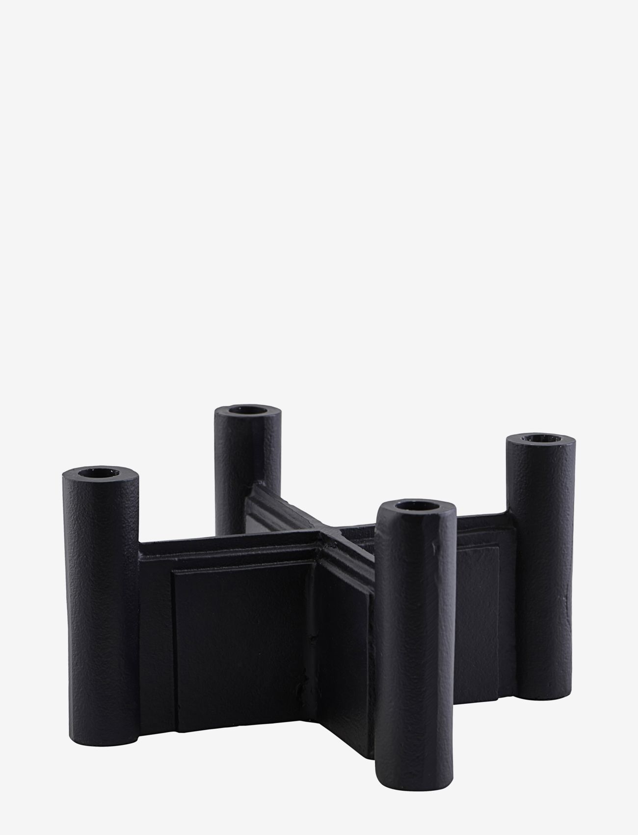 house doctor - Layers Candle stand - candlesticks - black - 0