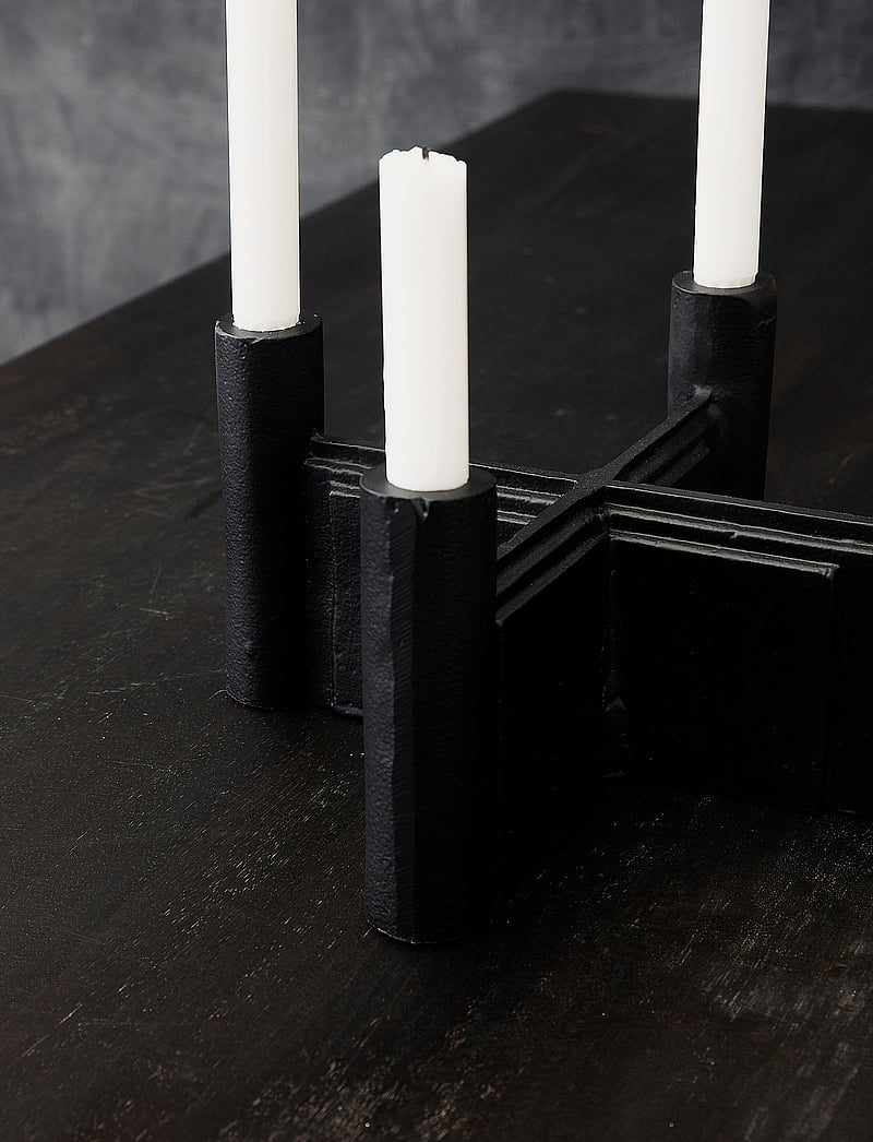 house doctor - Layers Candle stand - Świeczniki - black - 2