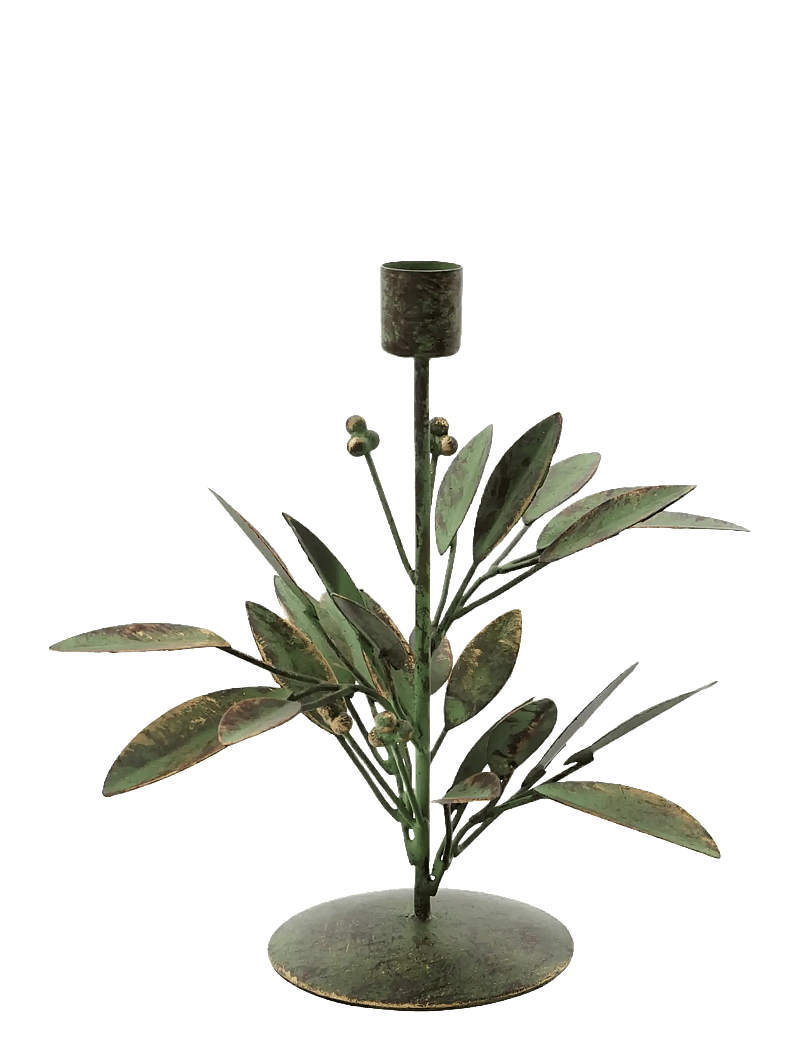 house doctor - Candle stand, HDLeaves, Antique green - die niedrigsten preise - antique green - 0