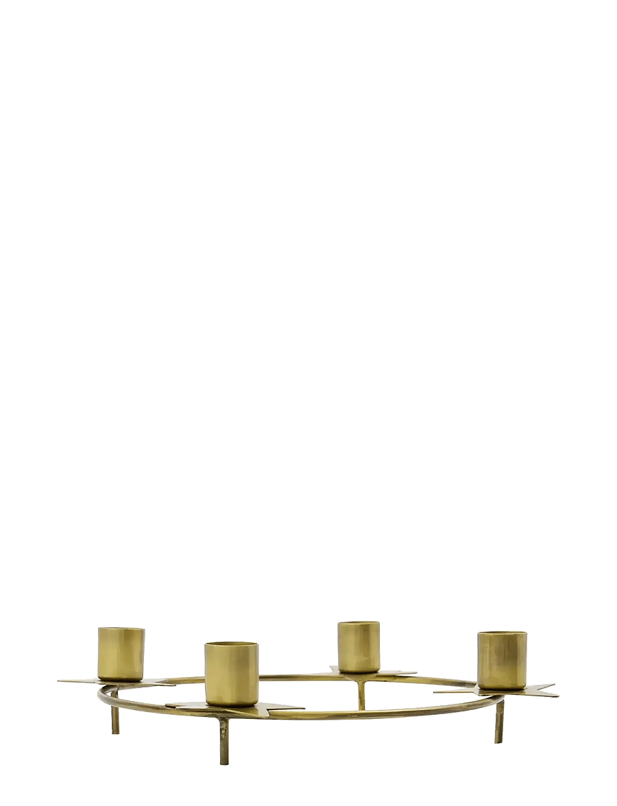 house doctor - Candle holder, HDStage, Antique brass finish - weihnachtsdekoration - gold - 1