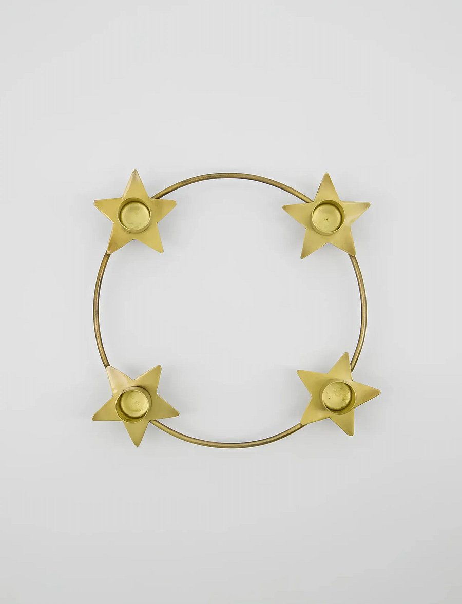 house doctor - Candle holder, HDStage, Antique brass finish - weihnachtsdekoration - gold - 3