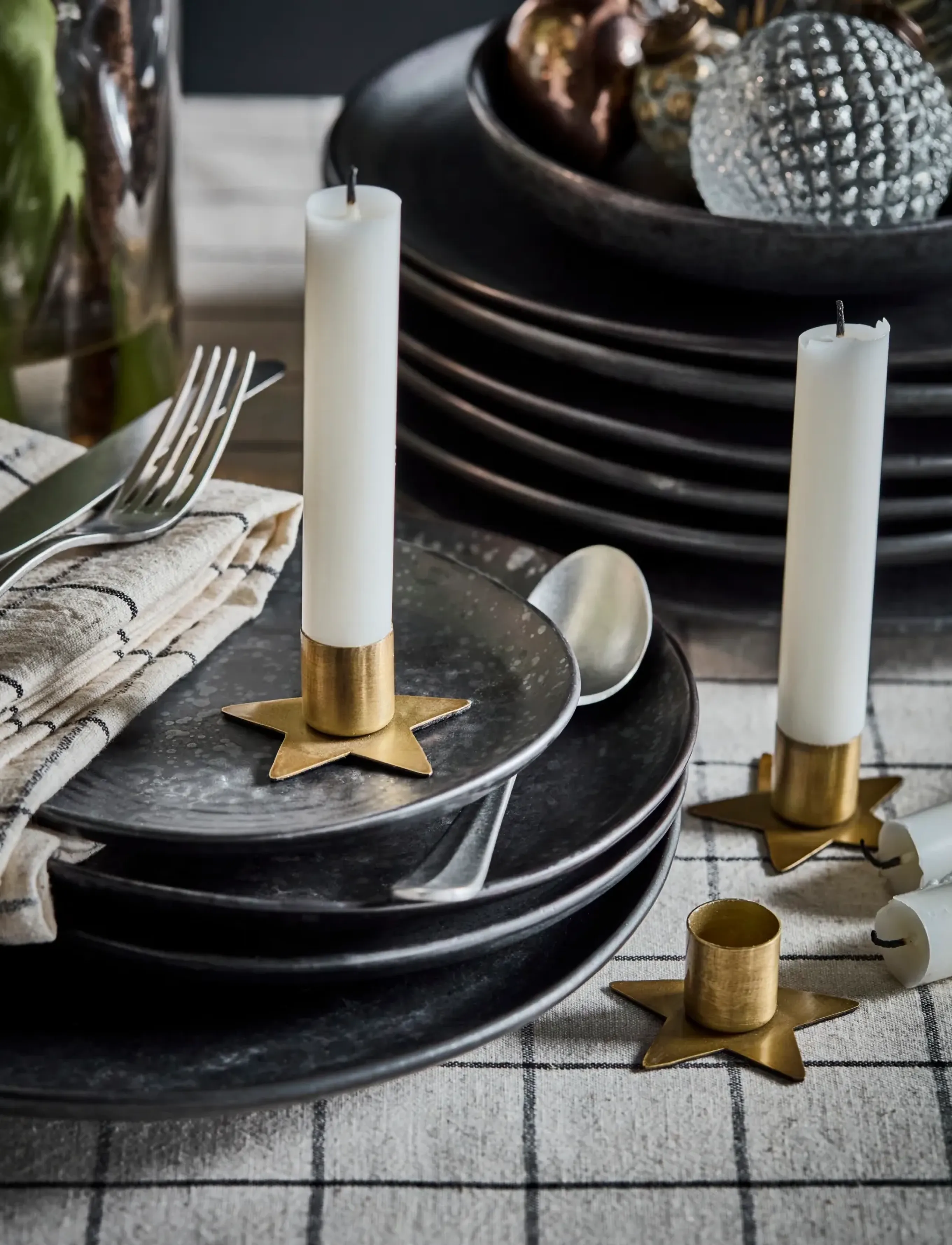 house doctor - Candle holder, HDStage, Antique bra - gold - 0